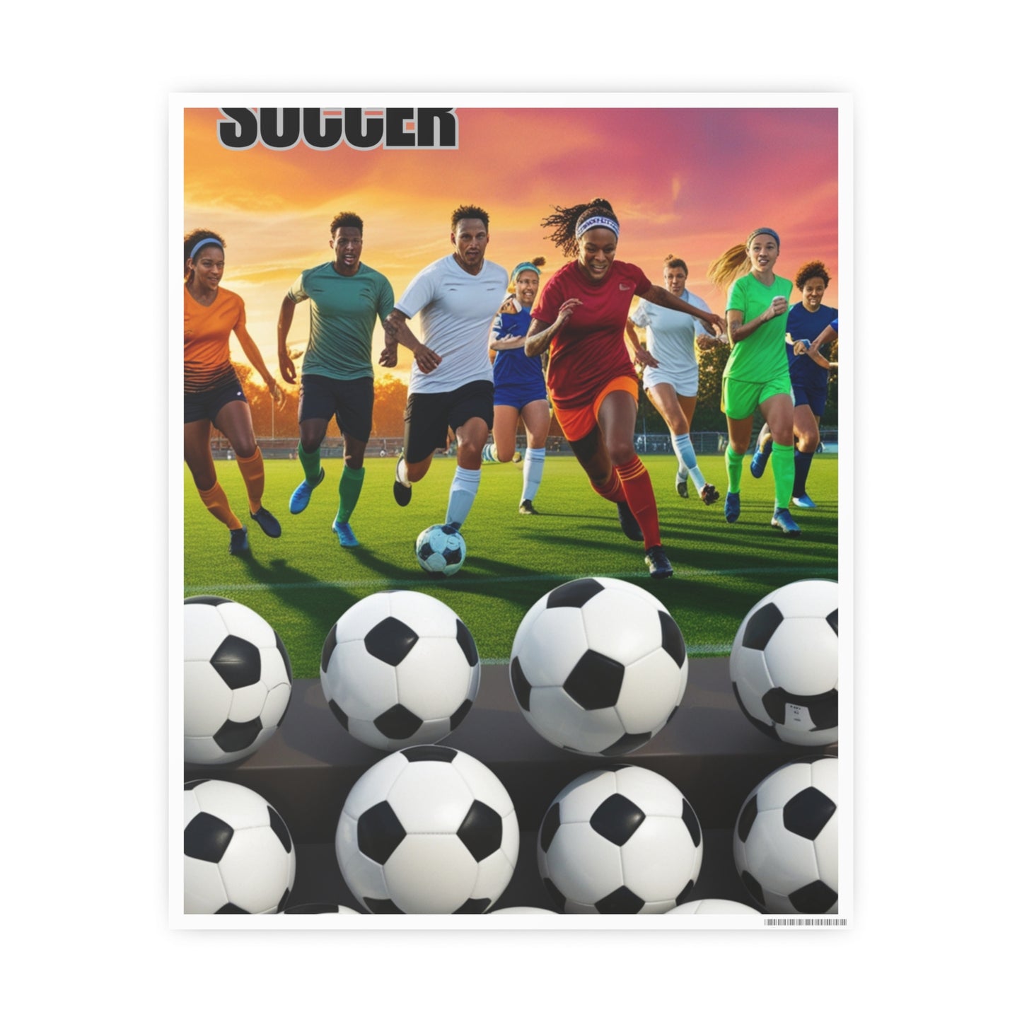 Soccer 2 (AI created) / Photo Art Paper Posters
