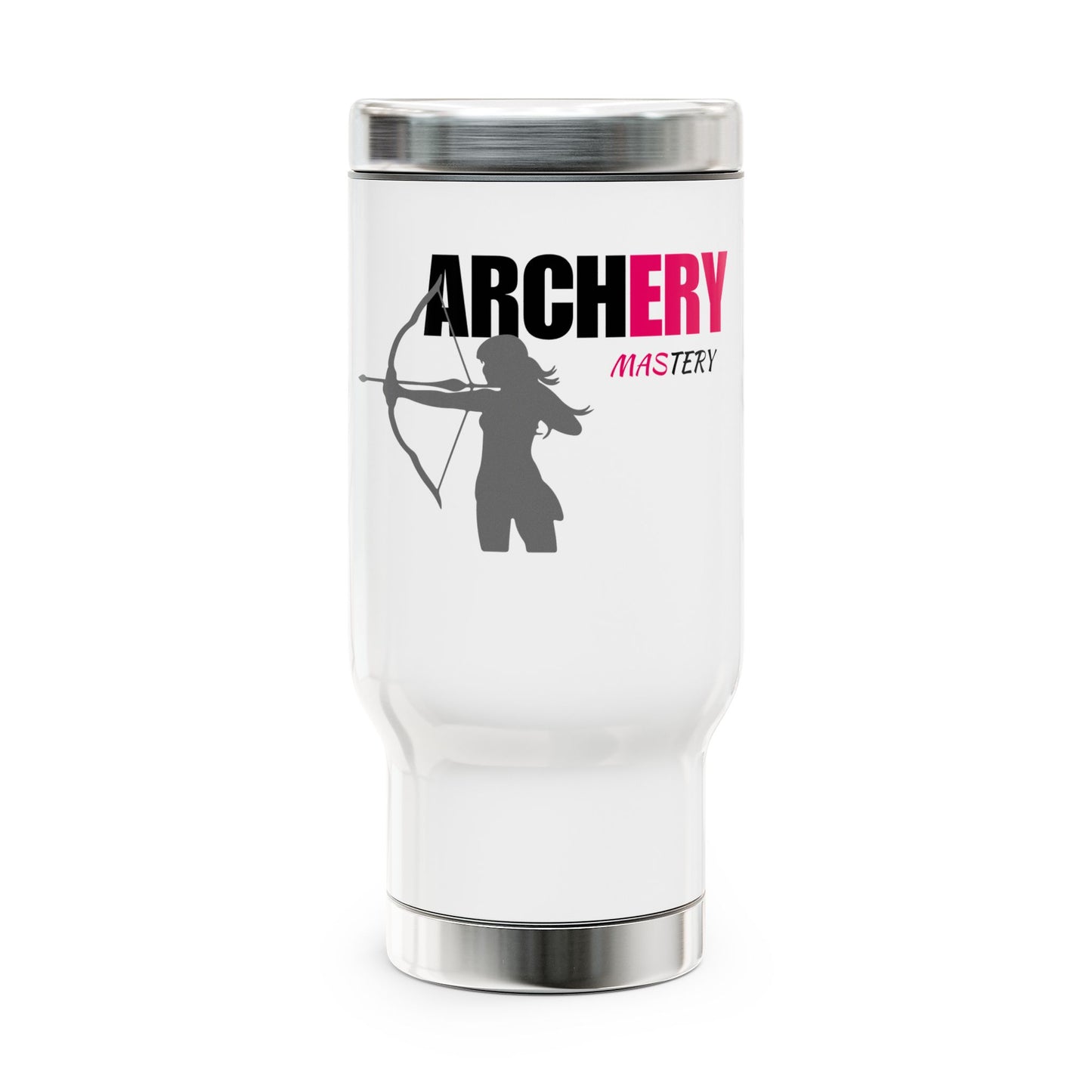 Archery Mastery / Stainless Steel Travel Mug with Handle, 14oz