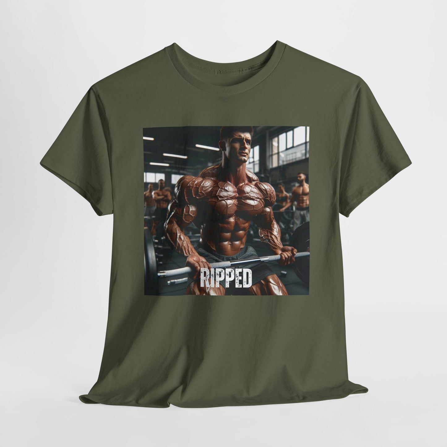 "Ripped" bodybuilding design Unisex Heavy Cotton Tee