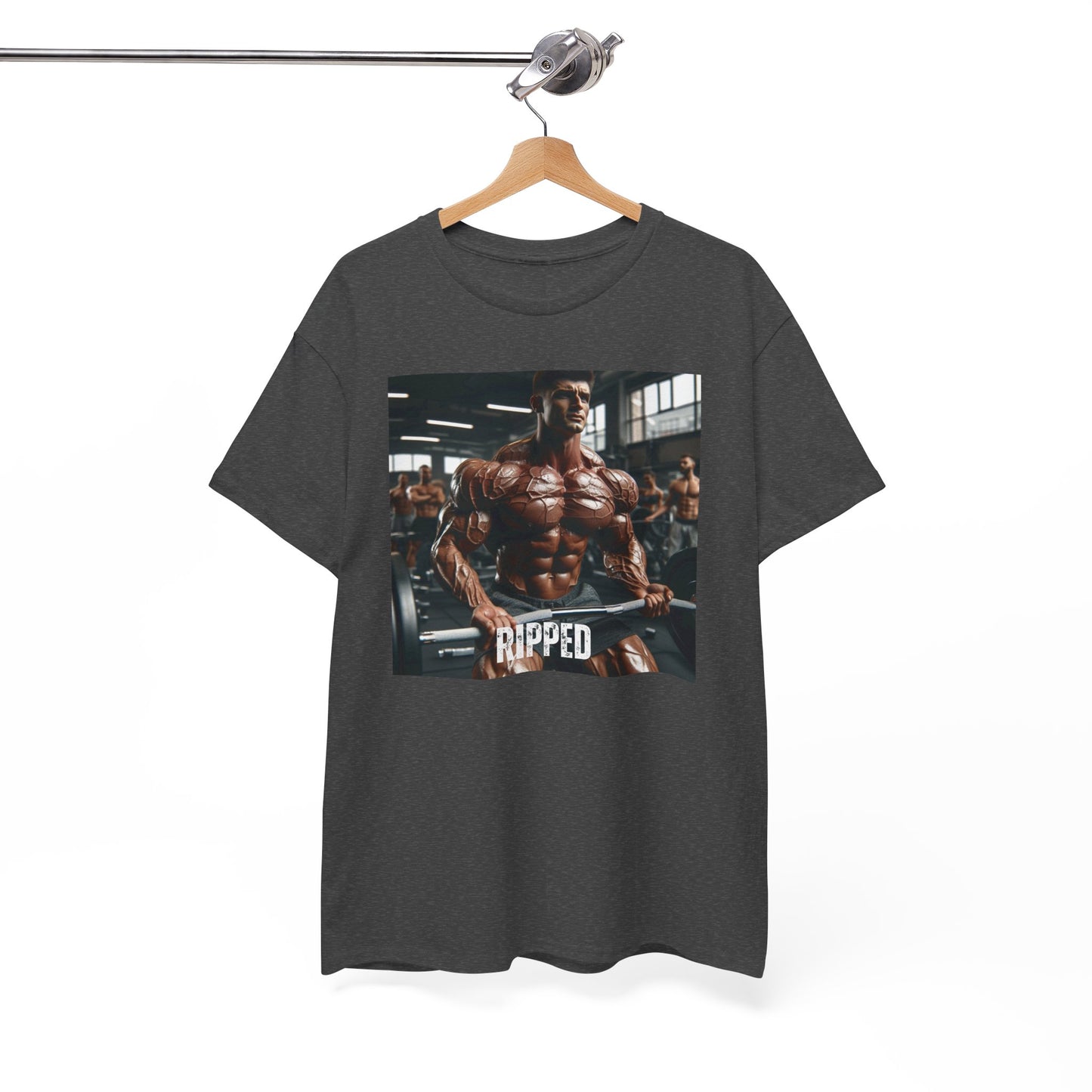 "Ripped" bodybuilding design Unisex Heavy Cotton Tee