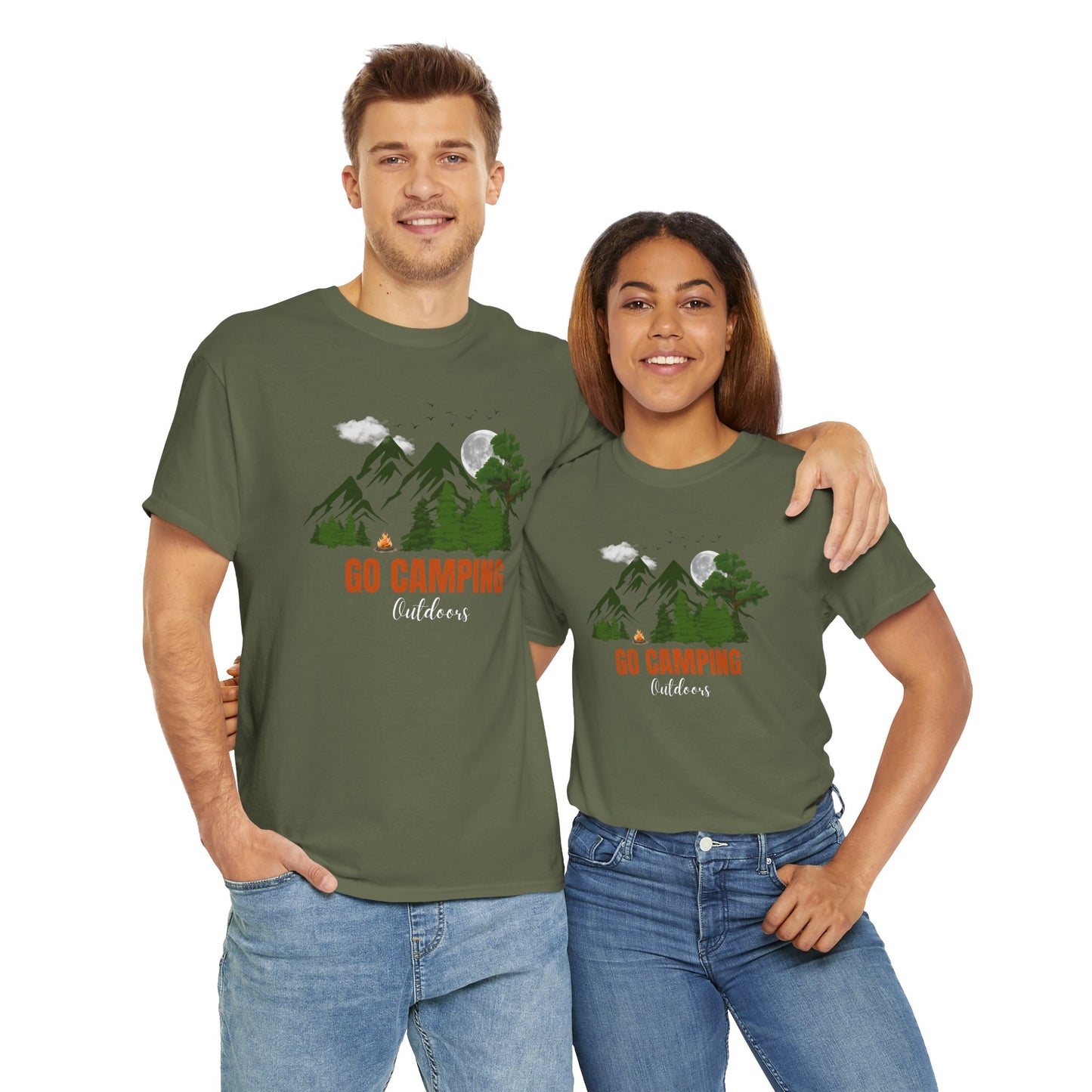 Go Camping Outdoors Unisex Heavy Cotton Tee
