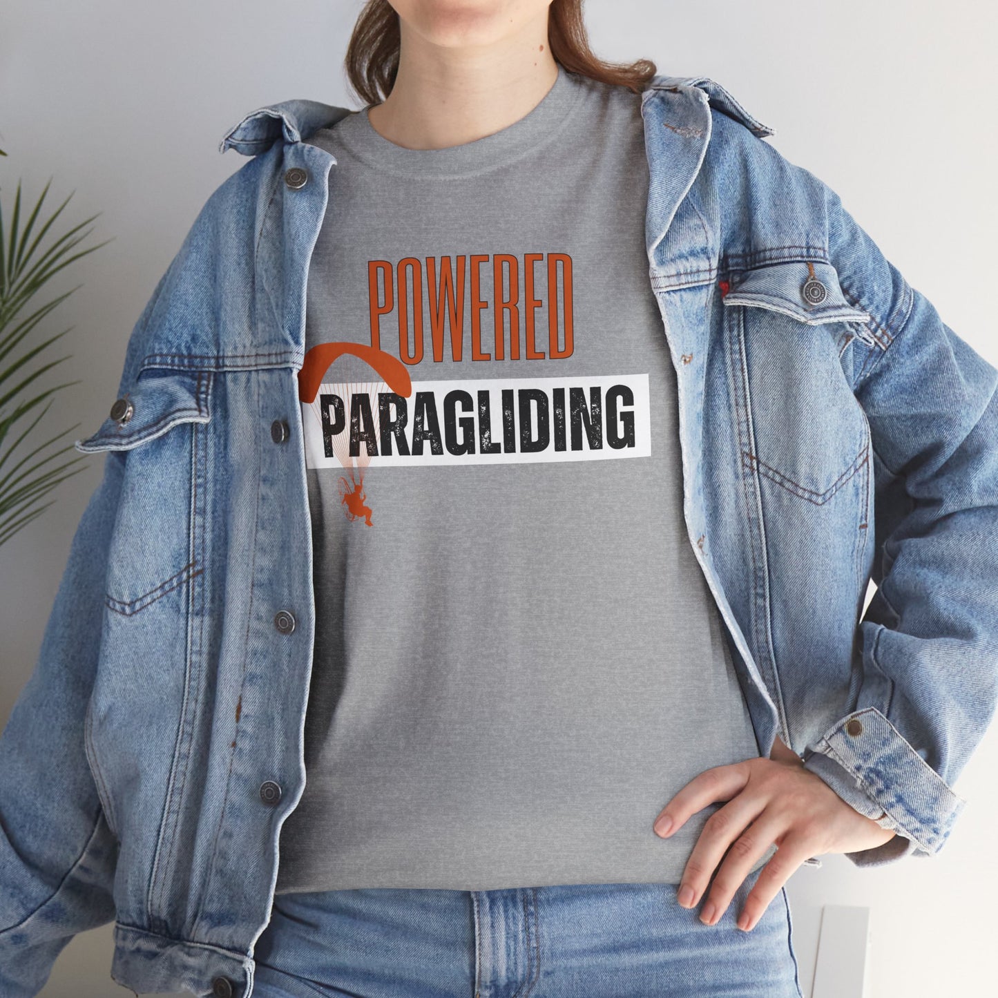 Powered Paragliding Unisex Heavy Cotton Tee