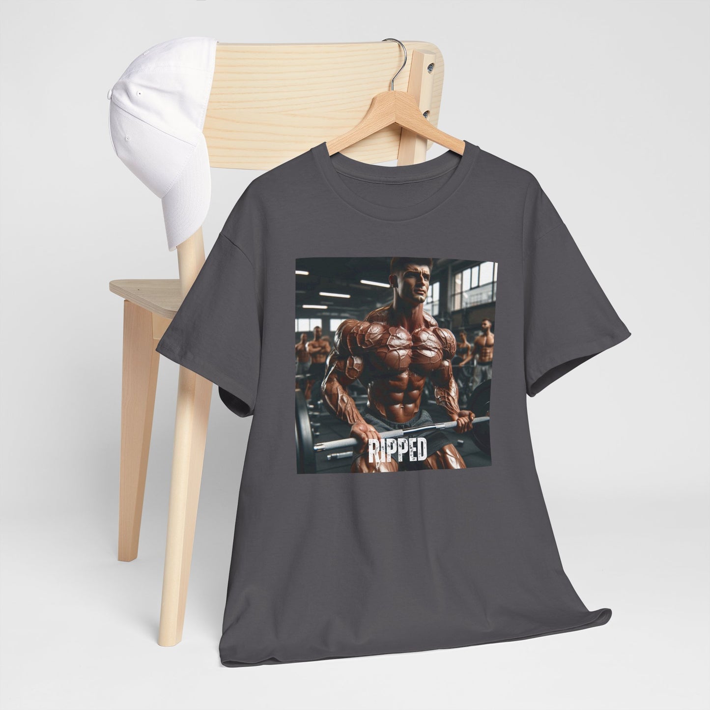 "Ripped" bodybuilding design Unisex Heavy Cotton Tee