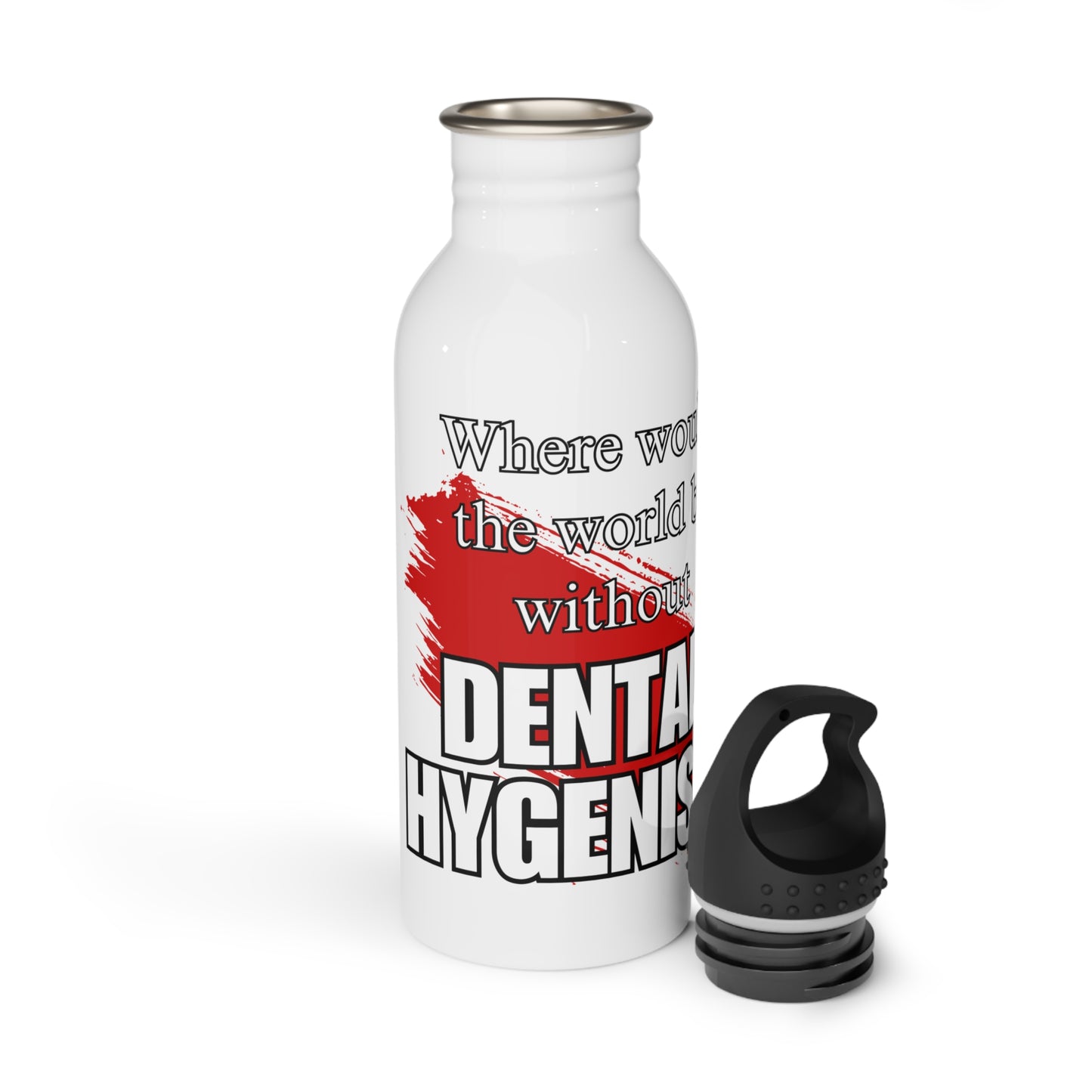 Where would the world be without Dental Hygenists / Stainless Steel Water Bottle