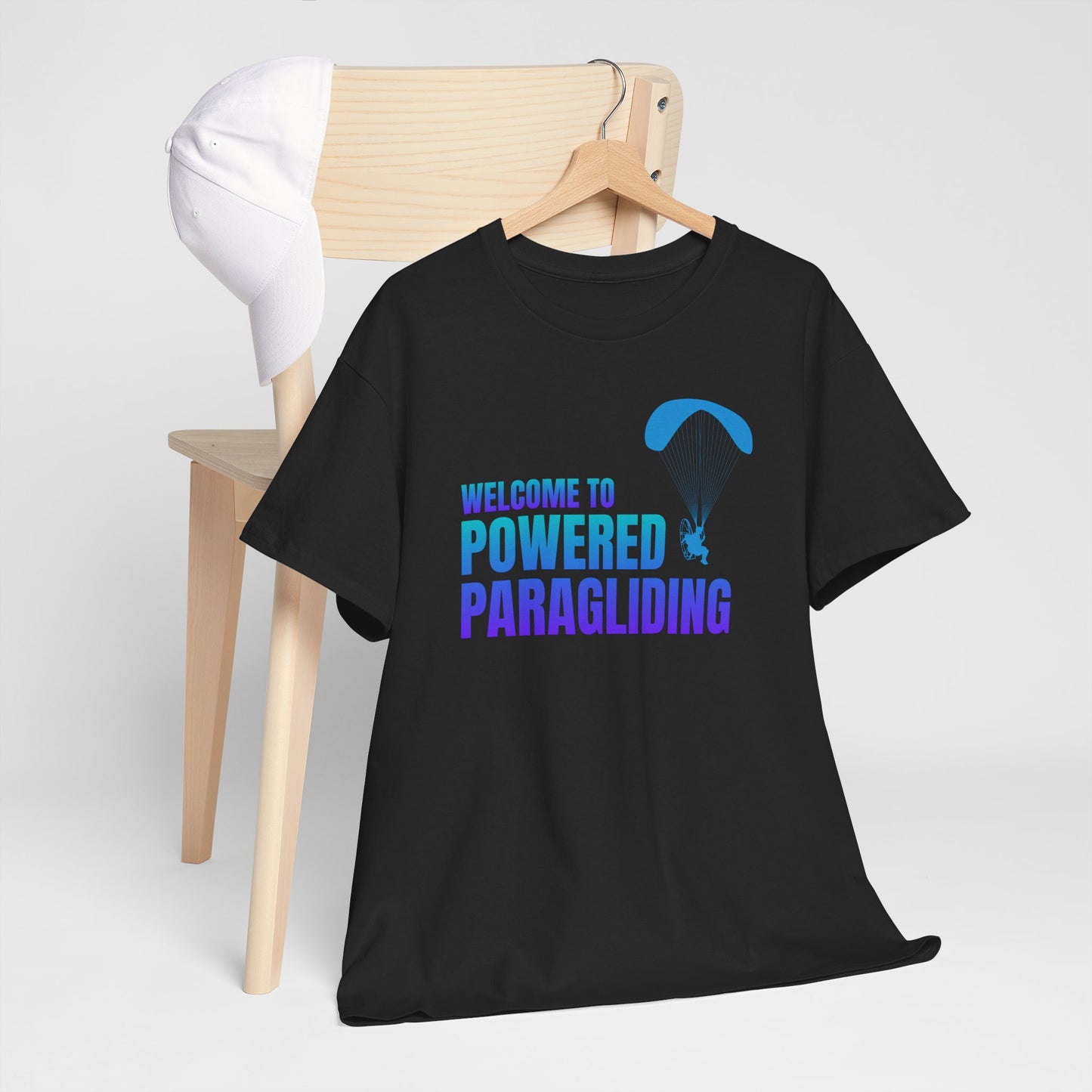 Welcome to Powered Paragliding Unisex Heavy Cotton Tee