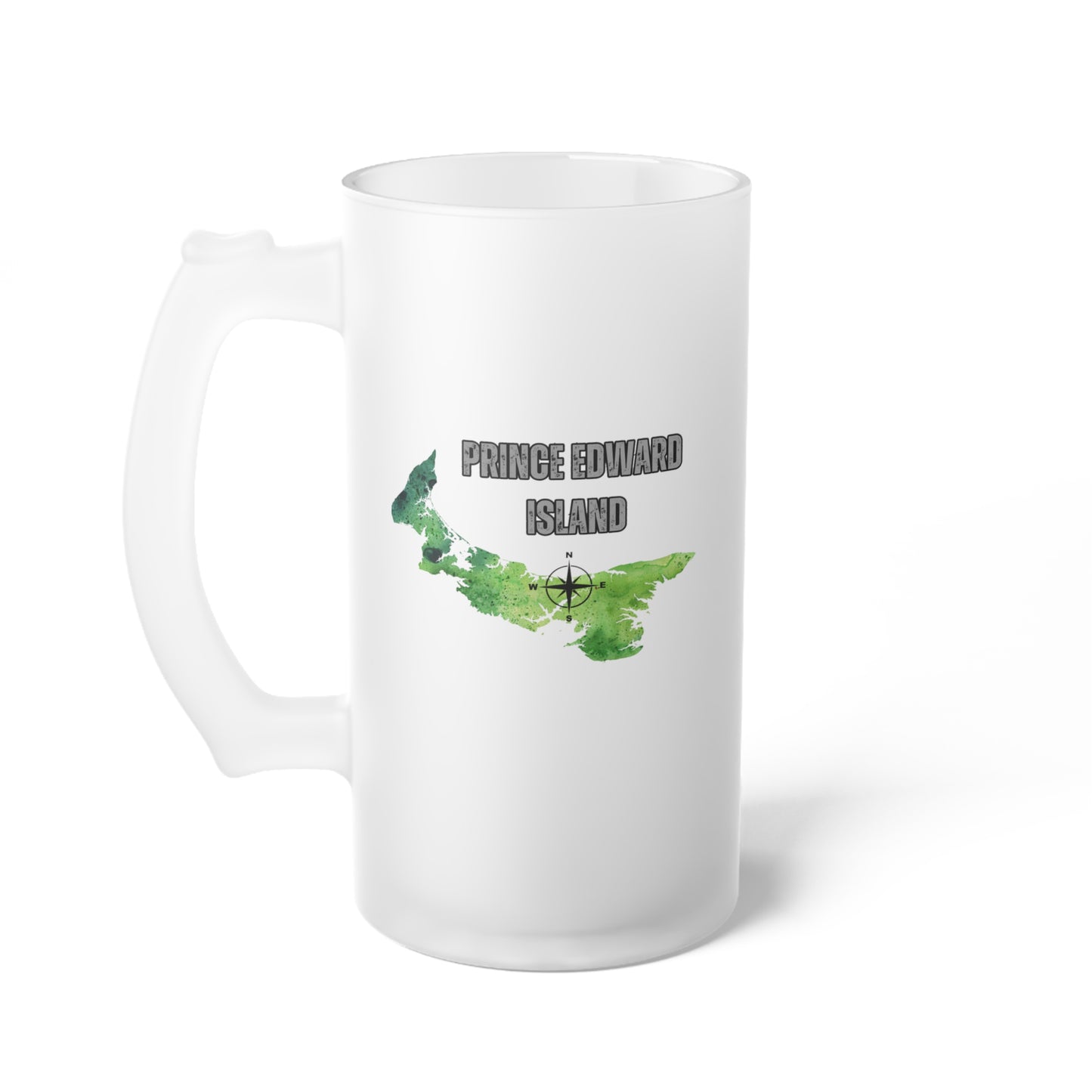 Prince Edward Island / Frosted Glass Beer Mug 16 oz