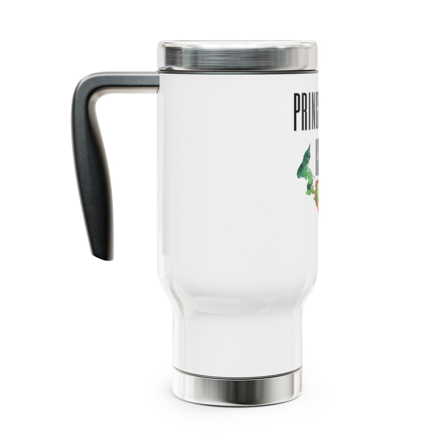 Prince Edward Island / Stainless Steel Travel Mug with Handle, 14oz