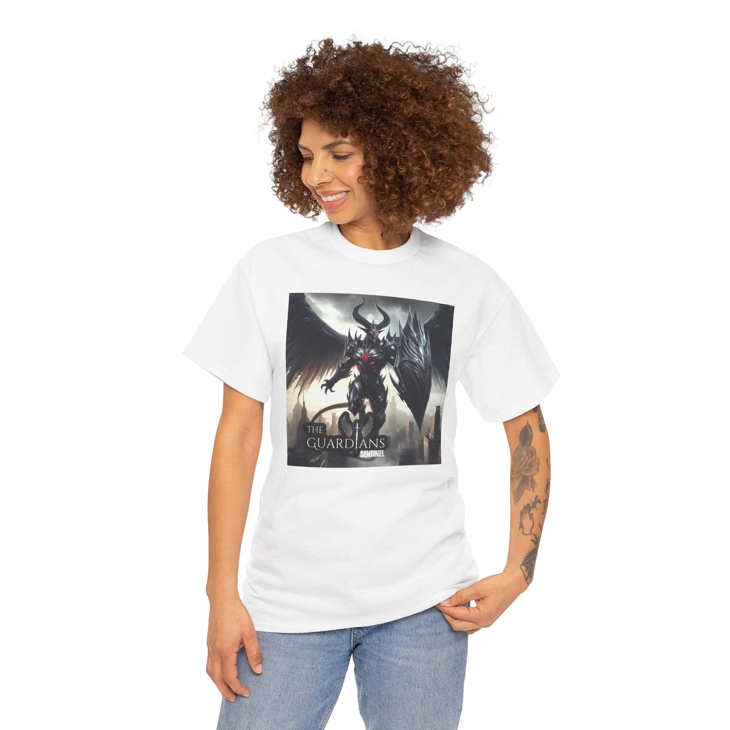 The Guardians Sentinel / Elite Unisex Heavy Cotton Tee (Made with AI)