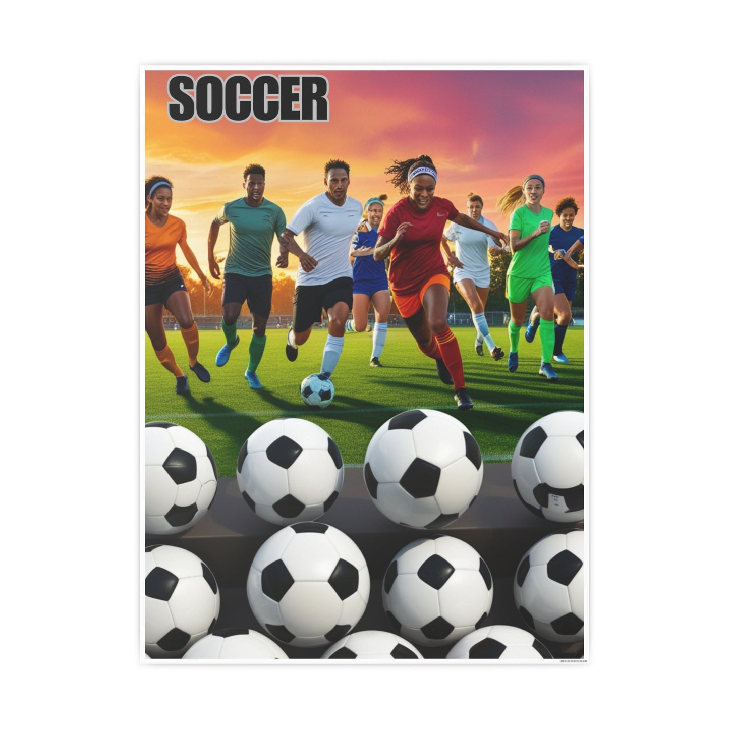 Soccer 2 (AI created) / Photo Art Paper Posters