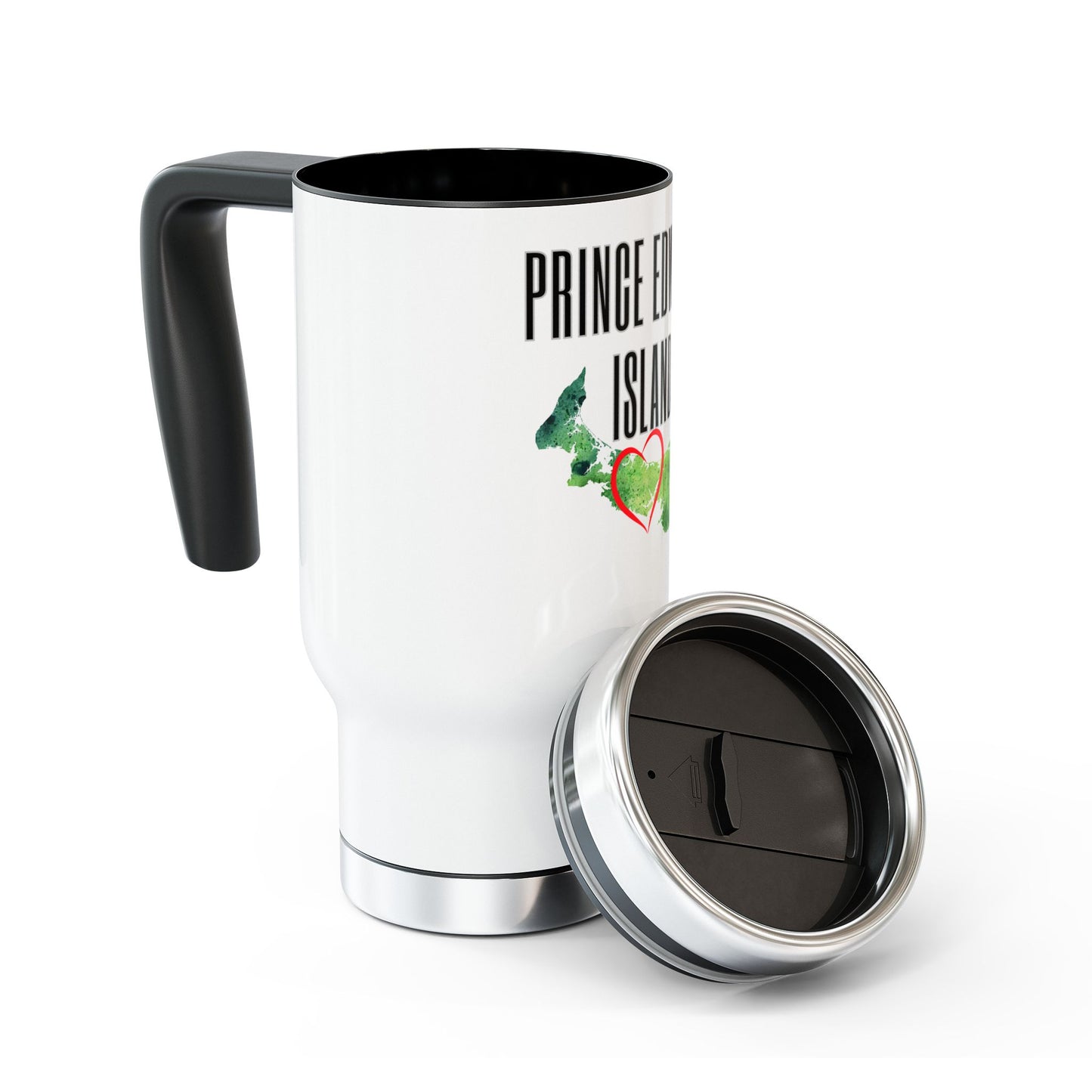 Prince Edward Island / Stainless Steel Travel Mug with Handle, 14oz