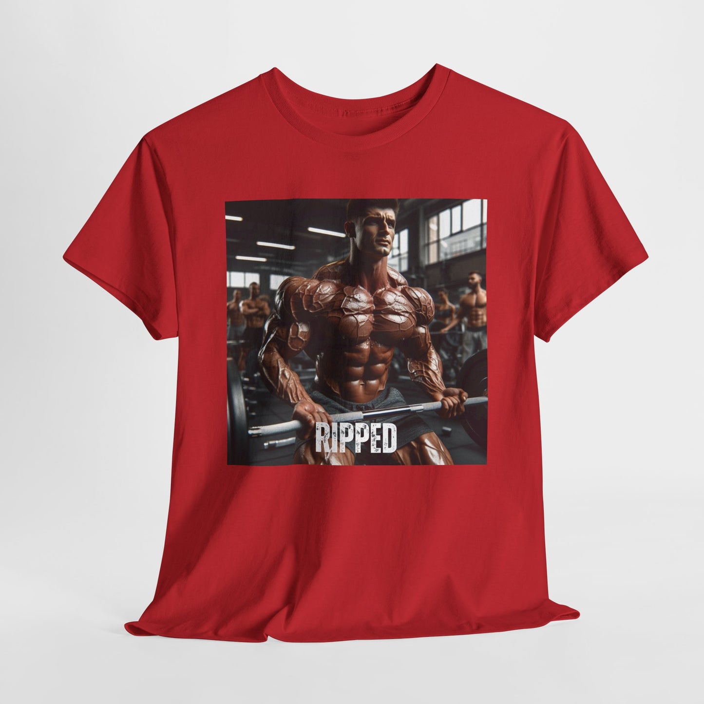 "Ripped" bodybuilding design Unisex Heavy Cotton Tee