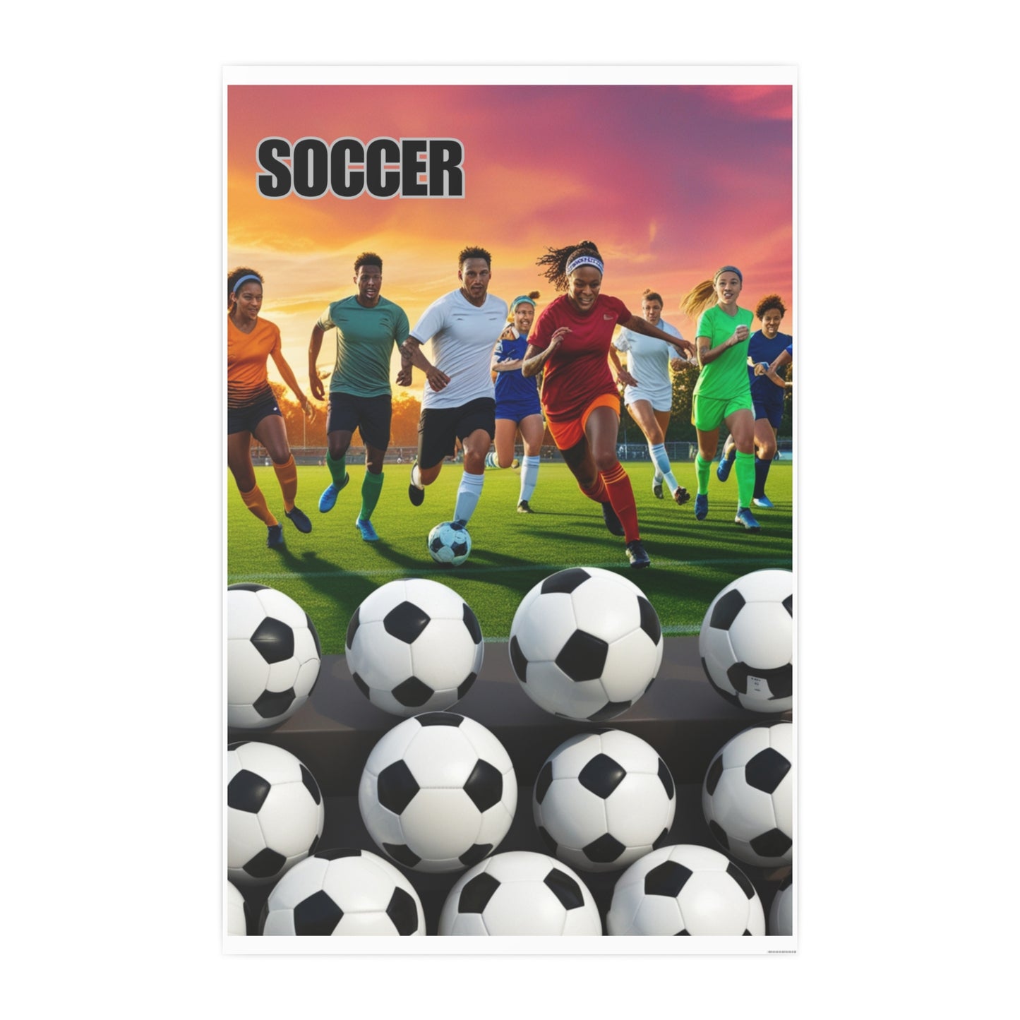 Soccer 2 (AI created) / Photo Art Paper Posters