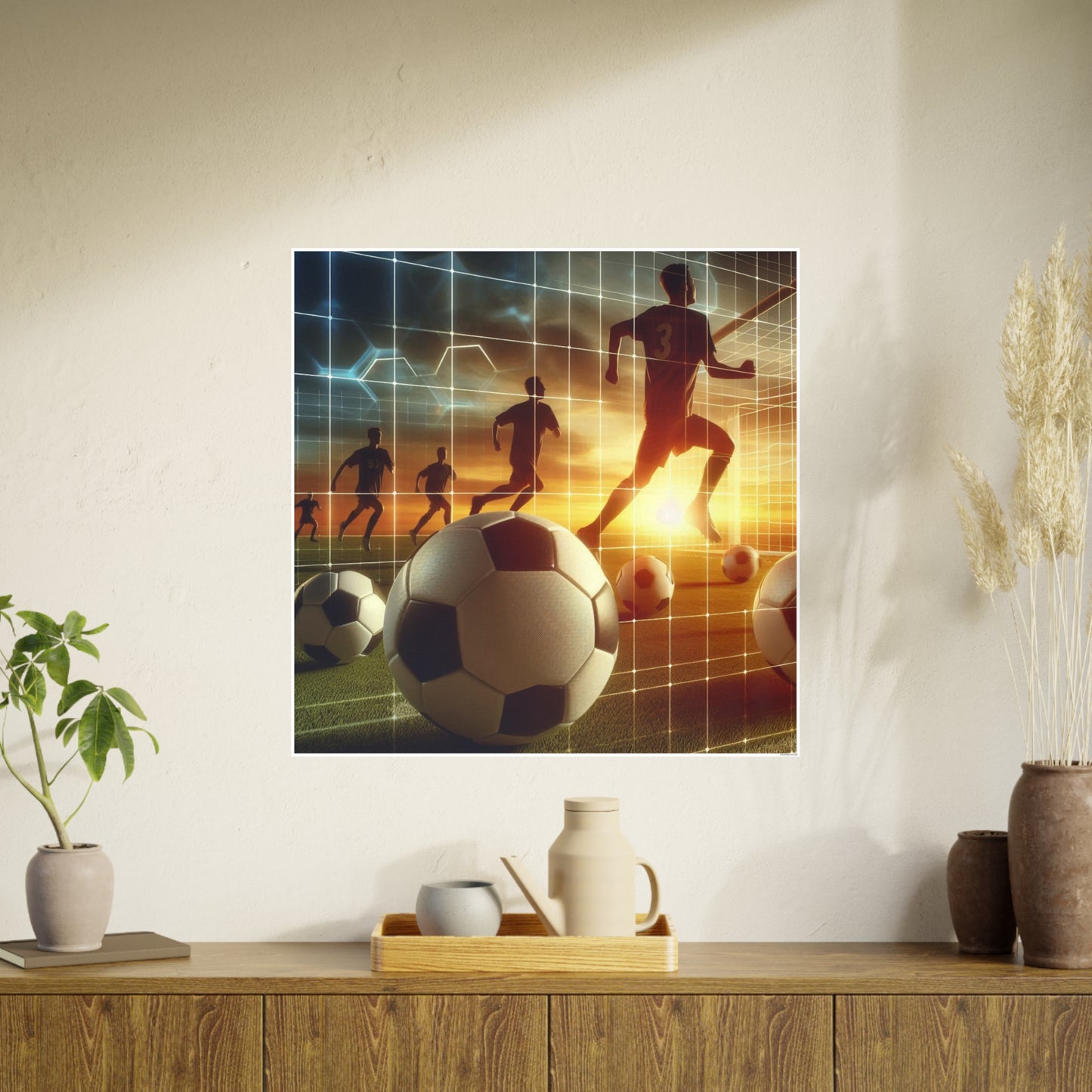 Soccer (AI created) / Photo Art Paper Posters