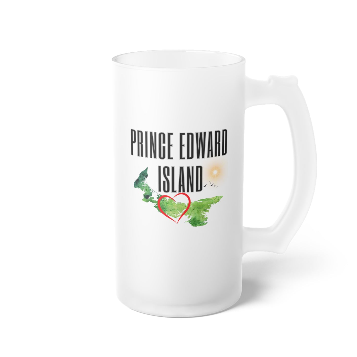 Prince Edward Island / Frosted Glass Beer Mug 16 oz