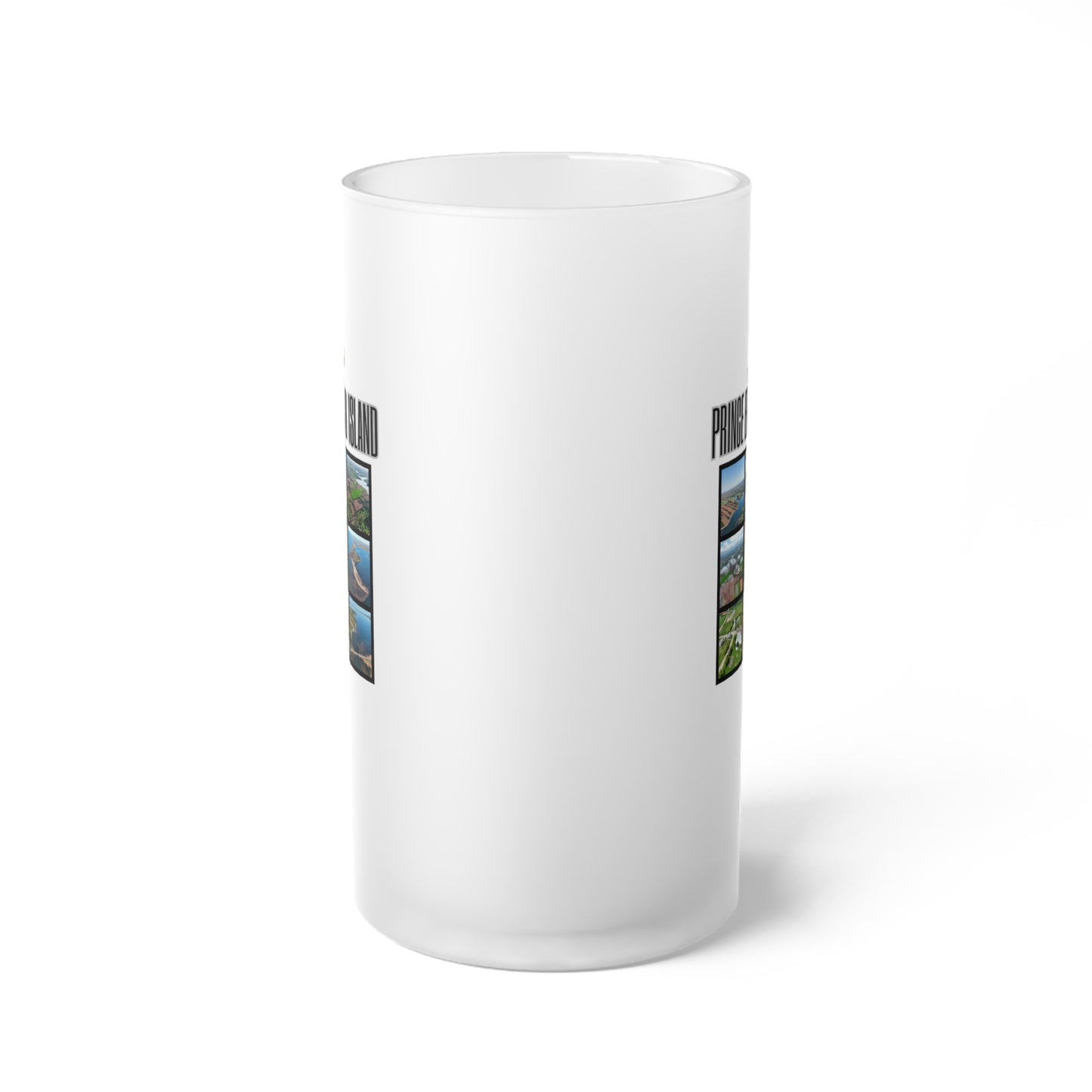 Prince Edward Island / Frosted Glass Beer Mug 16 oz