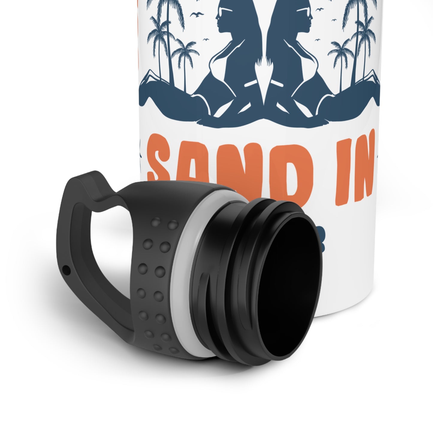 Summer salt in my hair / Sand in my hair (Beach) / Stainless Steel Water Bottle