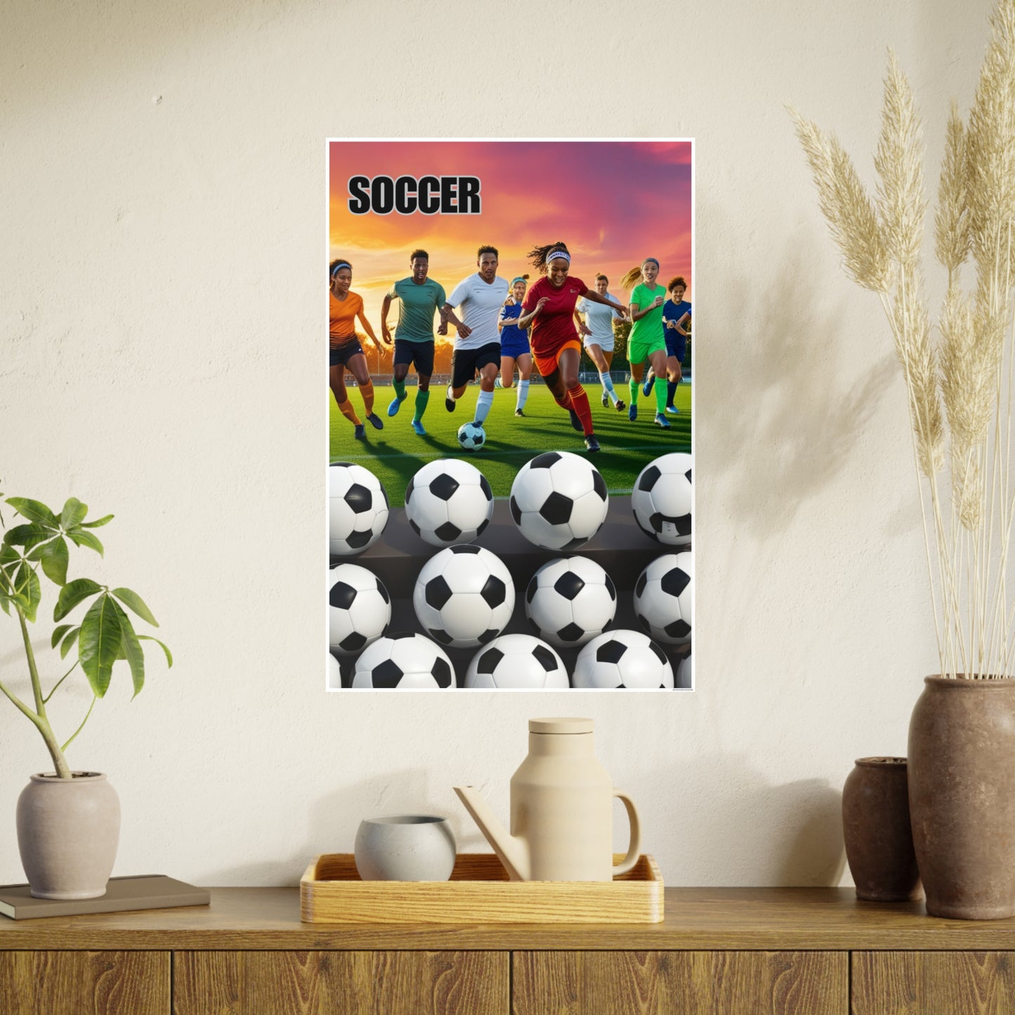 Soccer 2 (AI created) / Photo Art Paper Posters