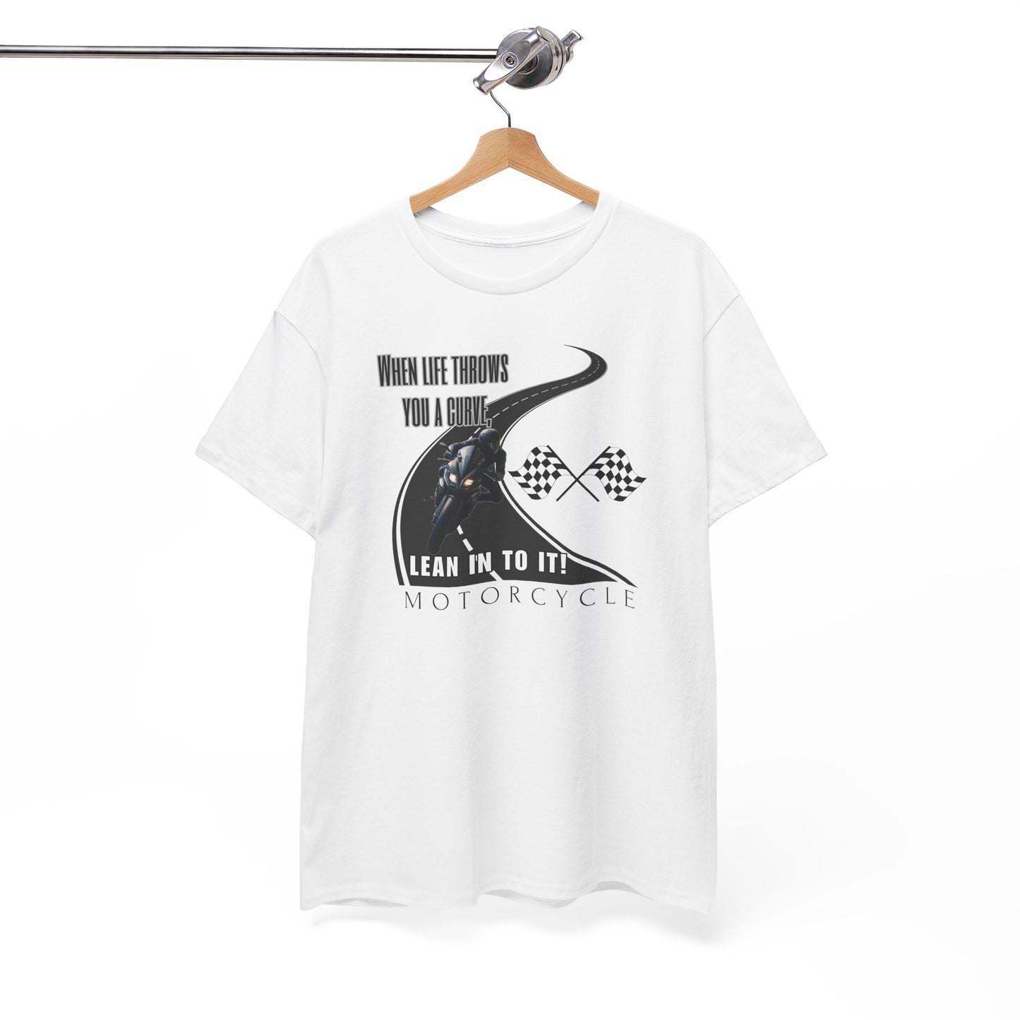 When Life Throws You A Curve, Lean In To It Unisex Heavy Cotton Tee