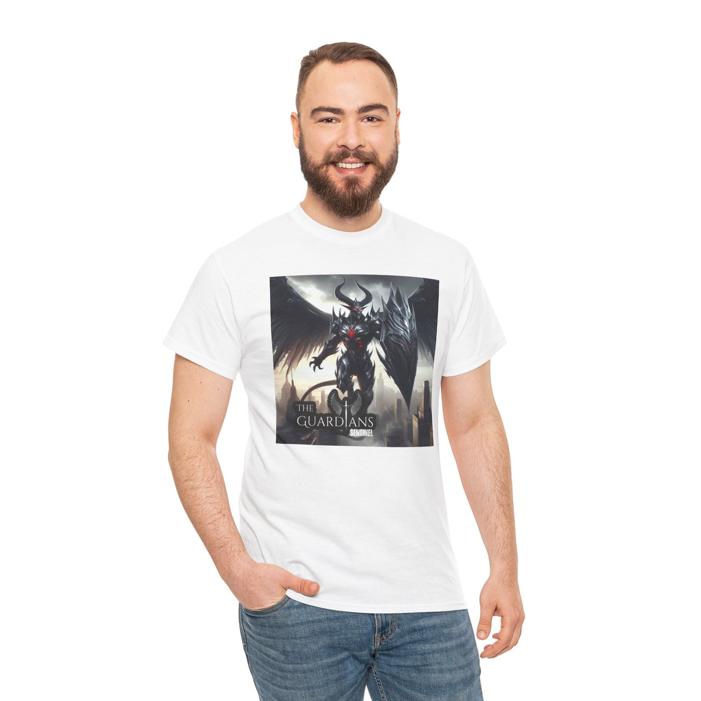 The Guardians Sentinel / Elite Unisex Heavy Cotton Tee (Made with AI)