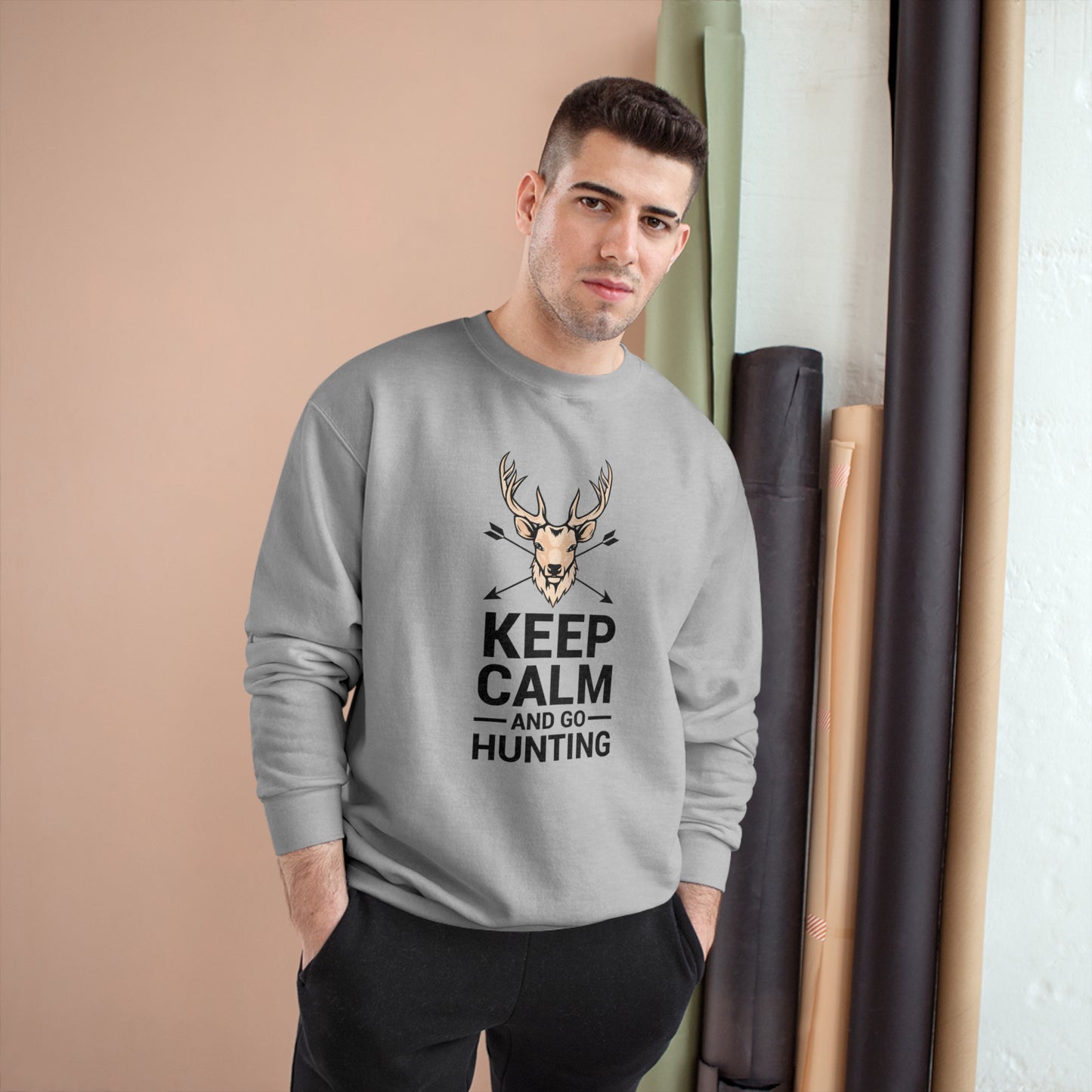 Keep calm and go hunting / Champion Sweatshirt