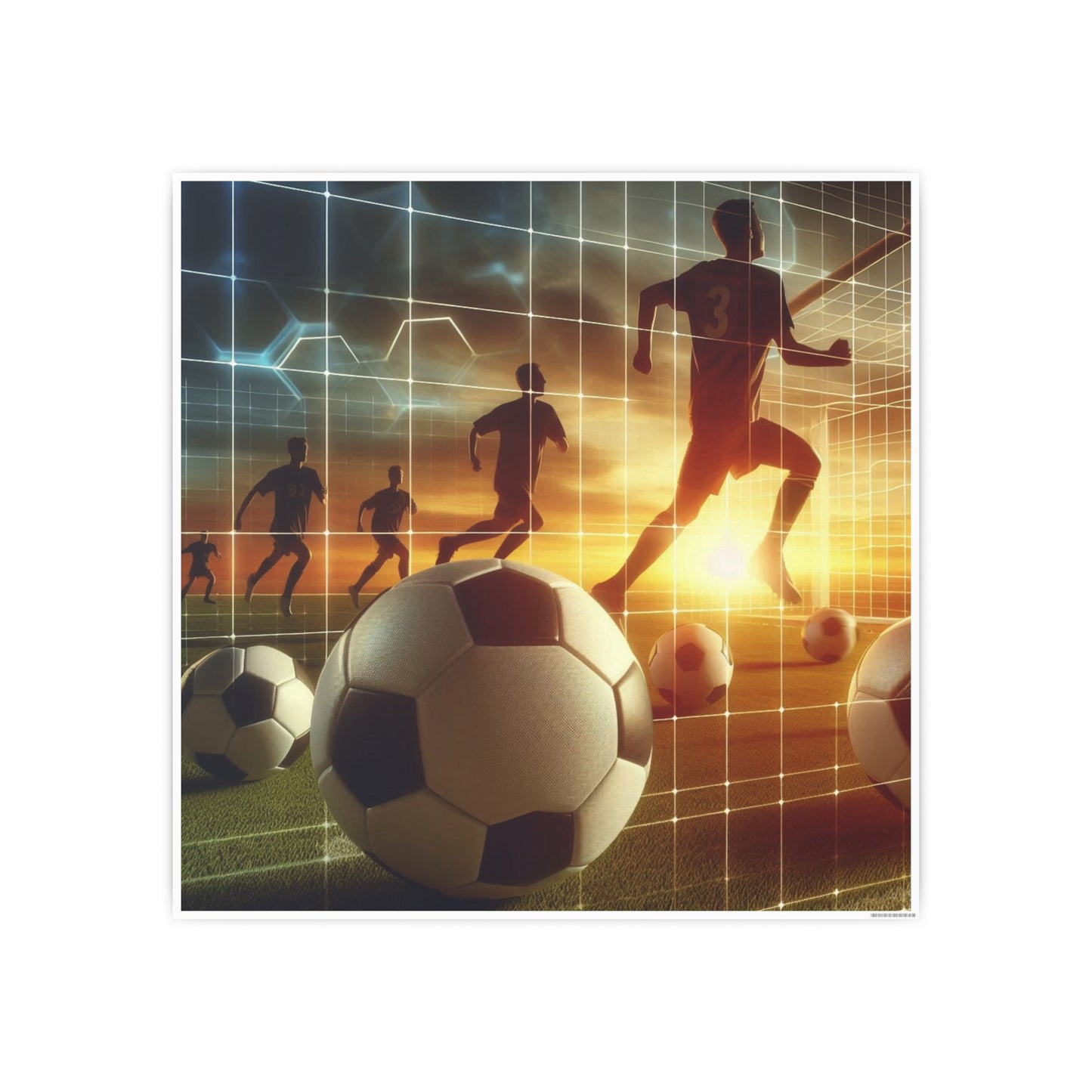 Soccer (AI created) / Photo Art Paper Posters