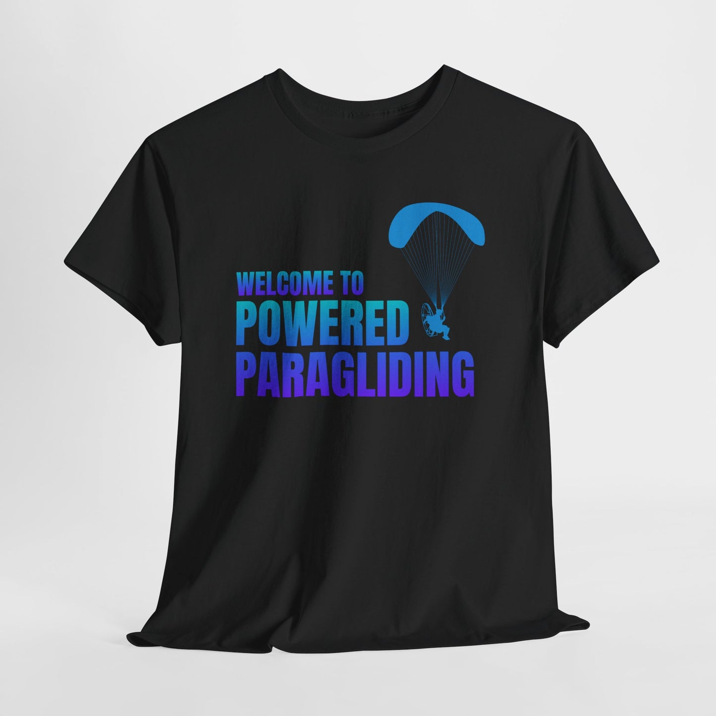 Welcome to Powered Paragliding Unisex Heavy Cotton Tee