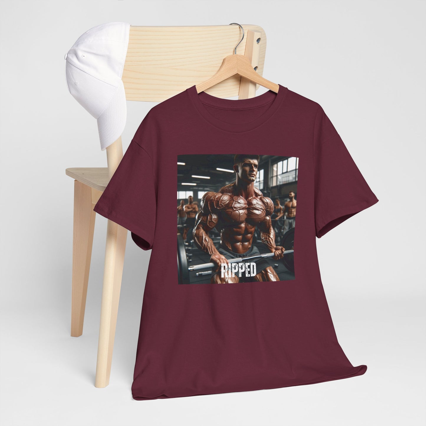 "Ripped" bodybuilding design Unisex Heavy Cotton Tee