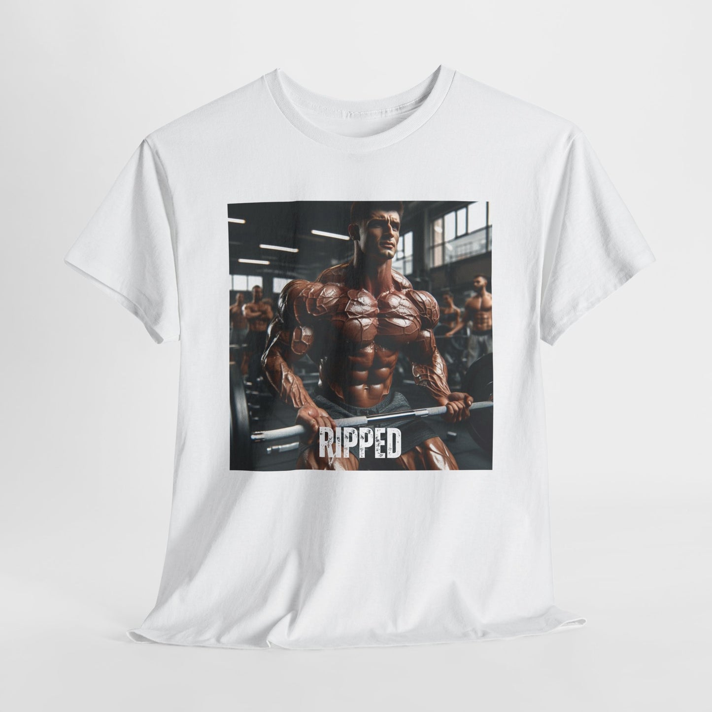 "Ripped" bodybuilding design Unisex Heavy Cotton Tee