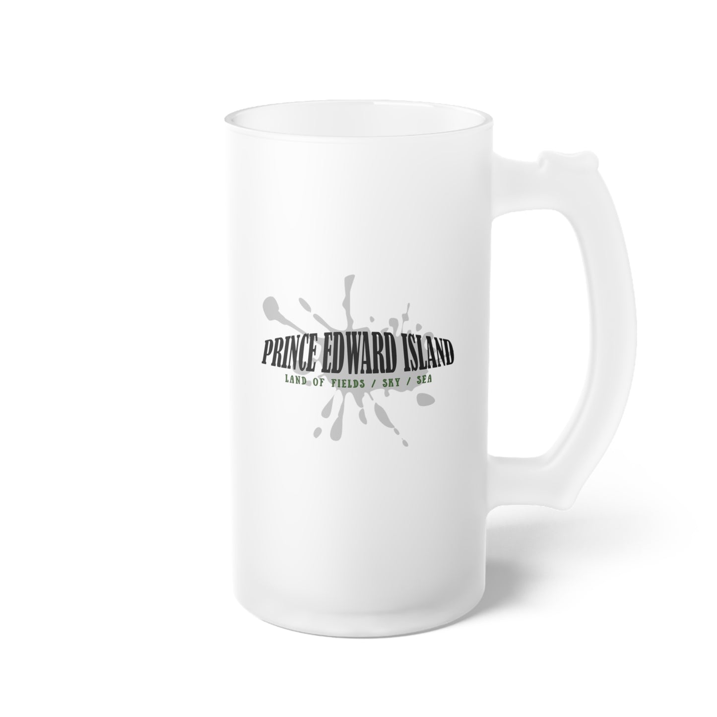 Prince Edward Island / Frosted Glass Beer Mug 16 oz
