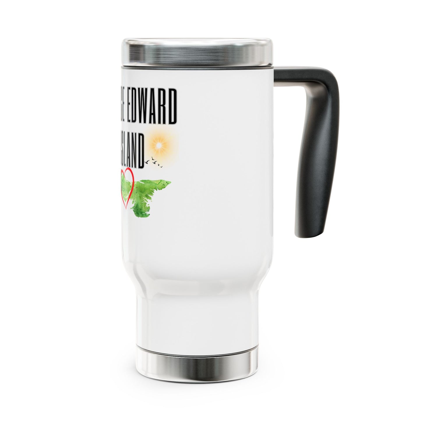 Prince Edward Island / Stainless Steel Travel Mug with Handle, 14oz