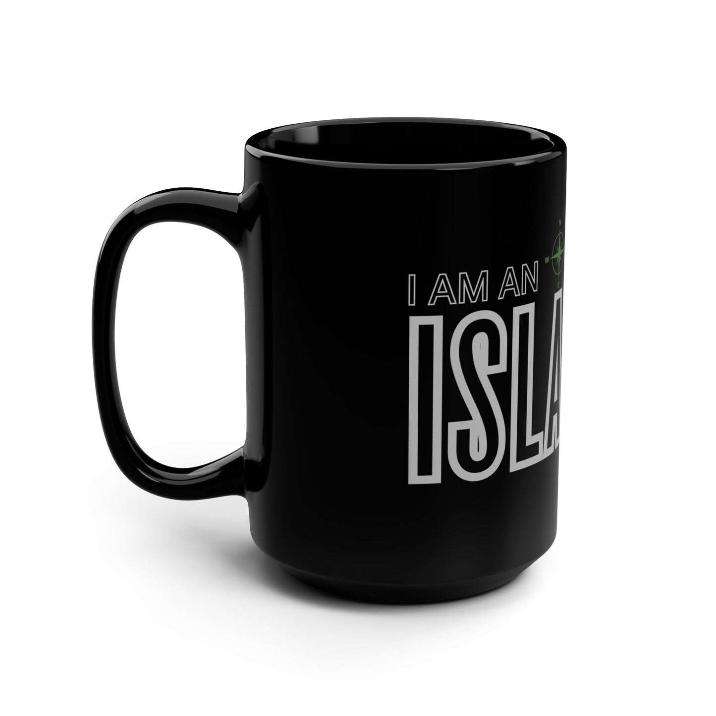 I am an Islander / Black Mug, 15oz