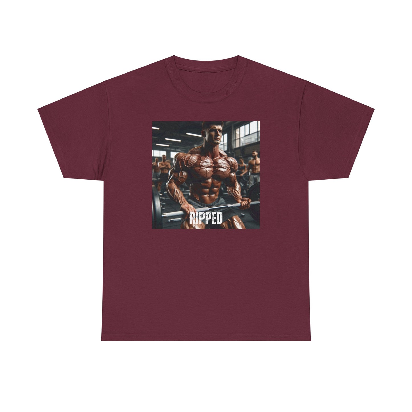 "Ripped" bodybuilding design Unisex Heavy Cotton Tee