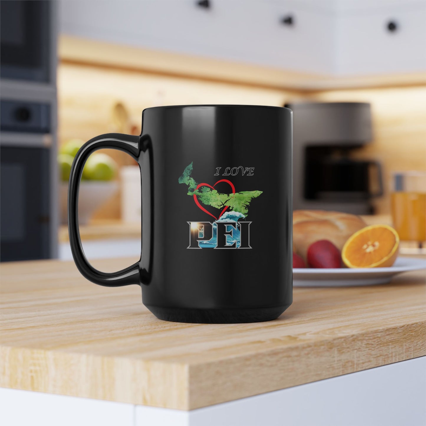 I Love PEI / Black Mug, 15oz