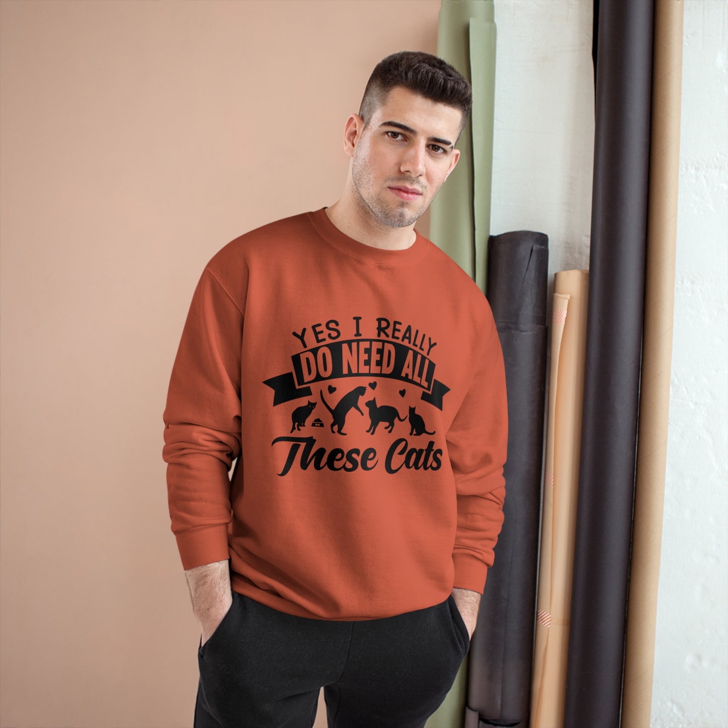 Yes I really do need all these cats! / Champion Sweatshirt