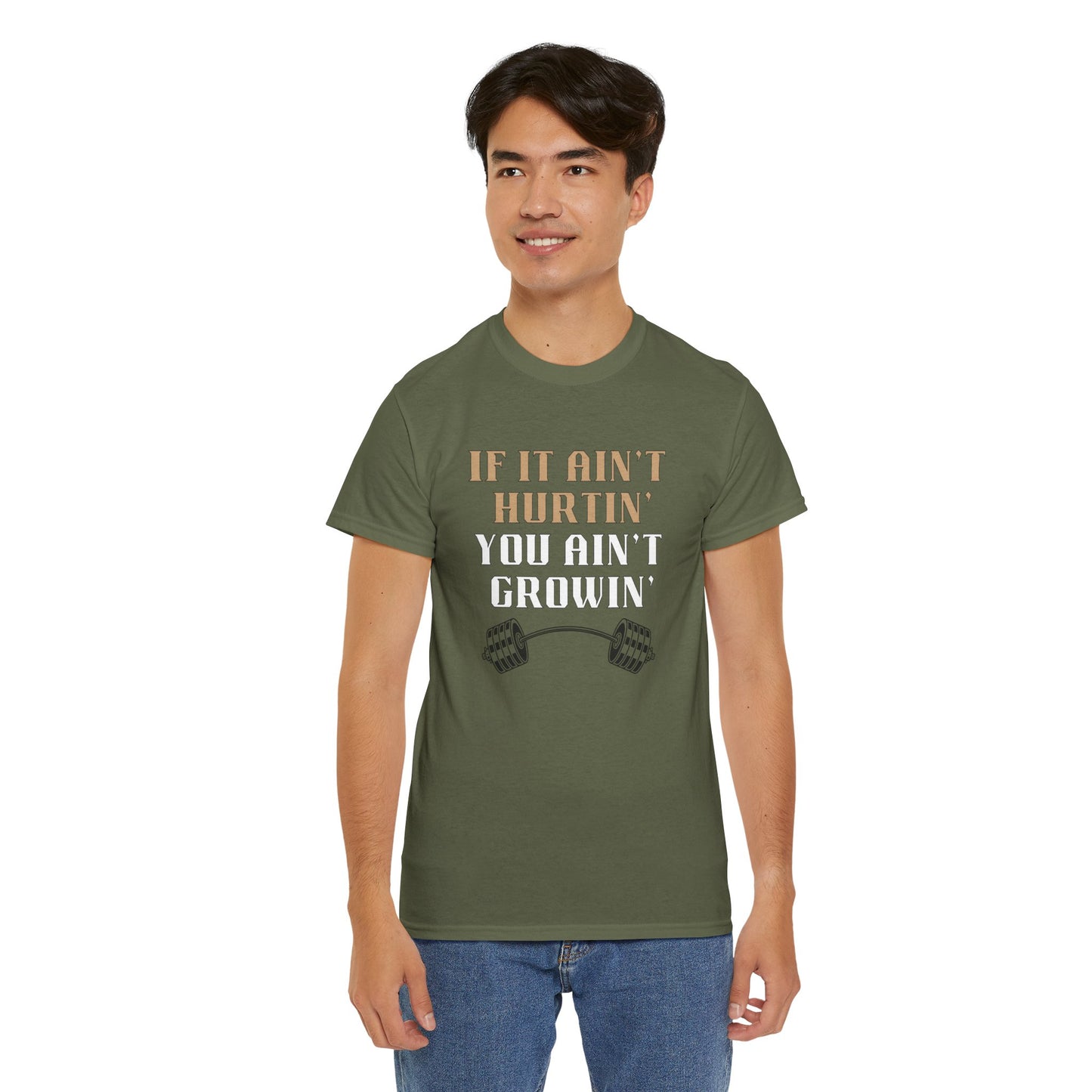 If You Ain't Hurtin' You Ain't Growin' Unisex Heavy Cotton Tee
