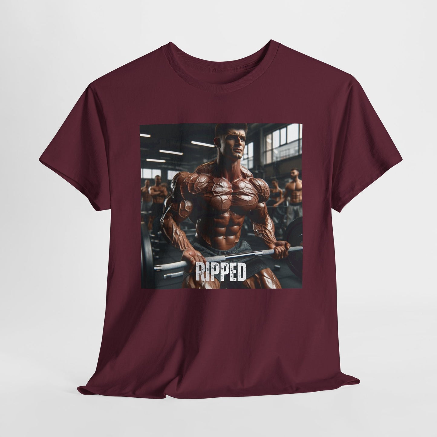 "Ripped" bodybuilding design Unisex Heavy Cotton Tee