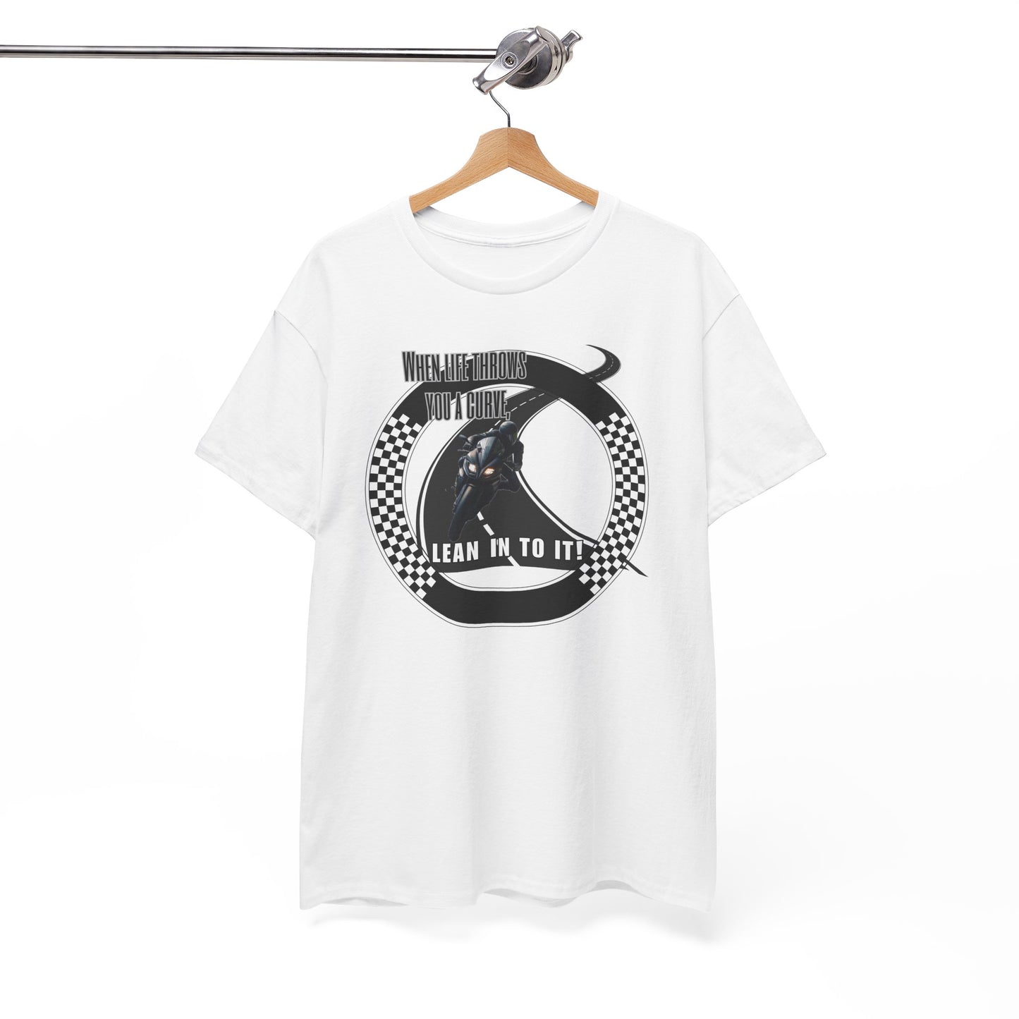 When Life Throws You A Curve, Lean In To It Unisex Heavy Cotton Tee