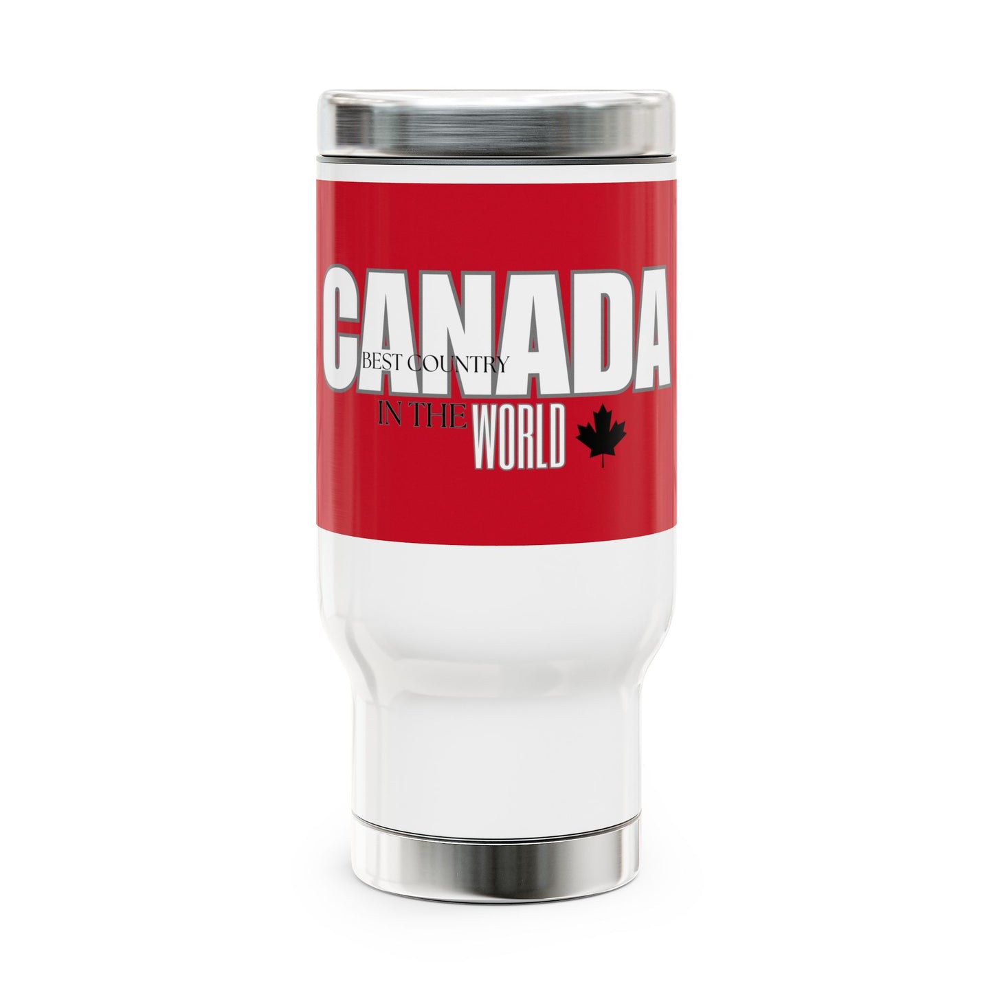 Canada / Best country in the world / Stainless Steel Travel Mug with Handle, 14oz