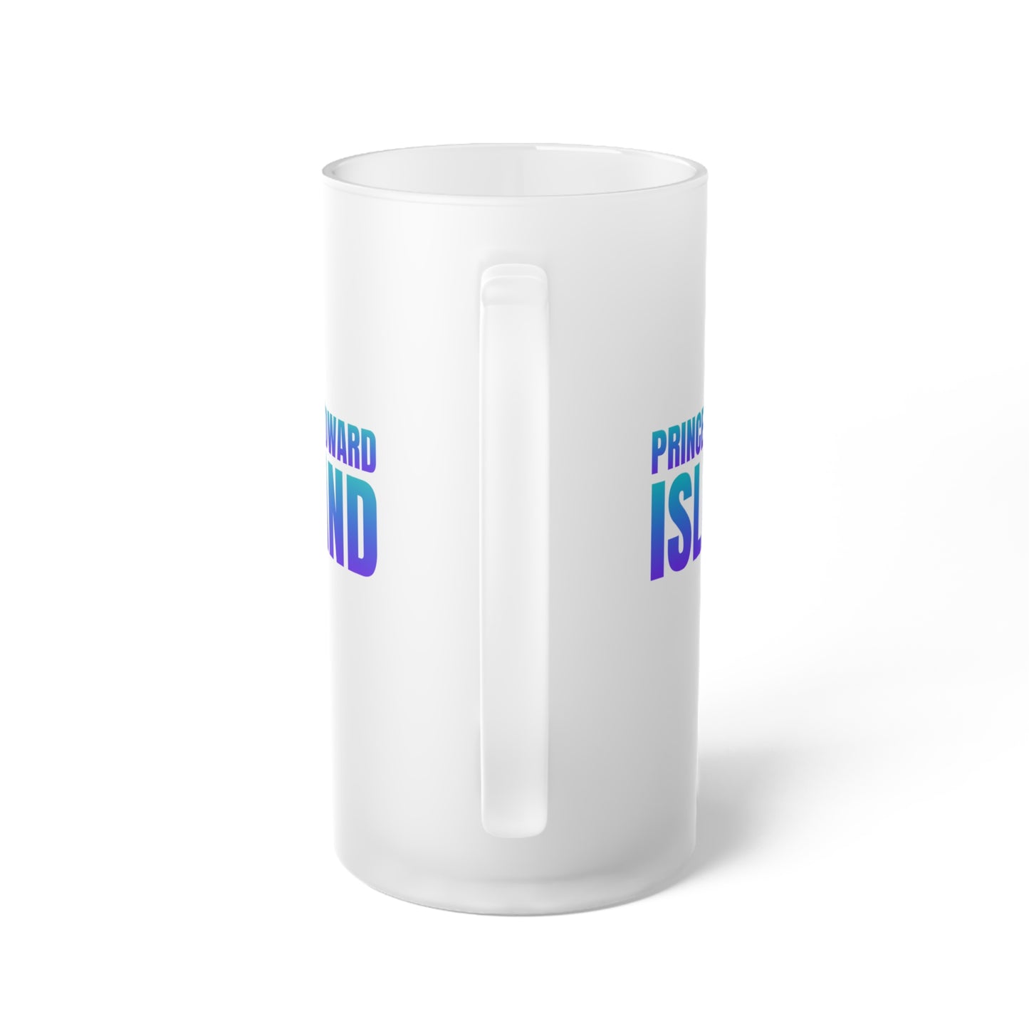 Prince Edward Island / Frosted Glass Beer Mug 16 oz