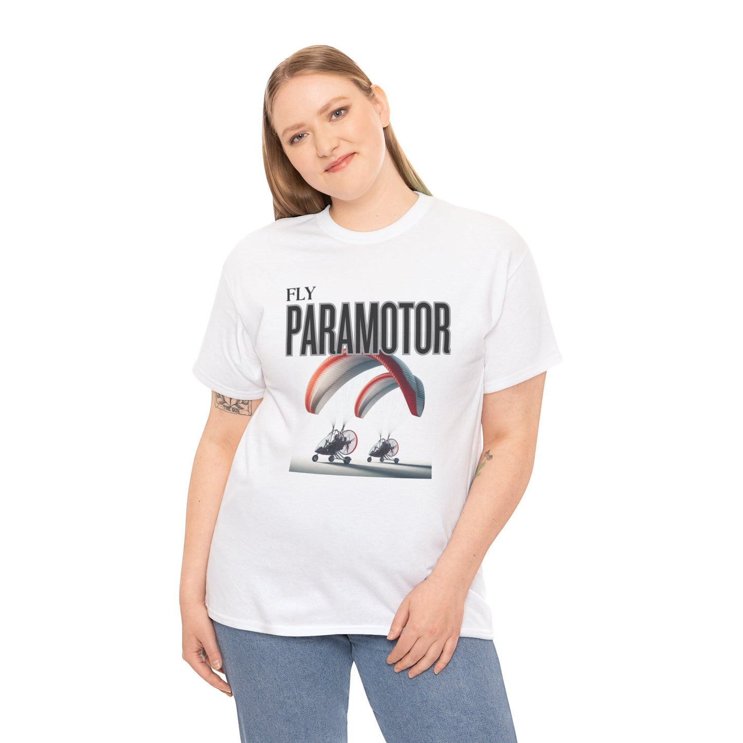 Fly Paramotor Unisex Heavy Cotton Tee