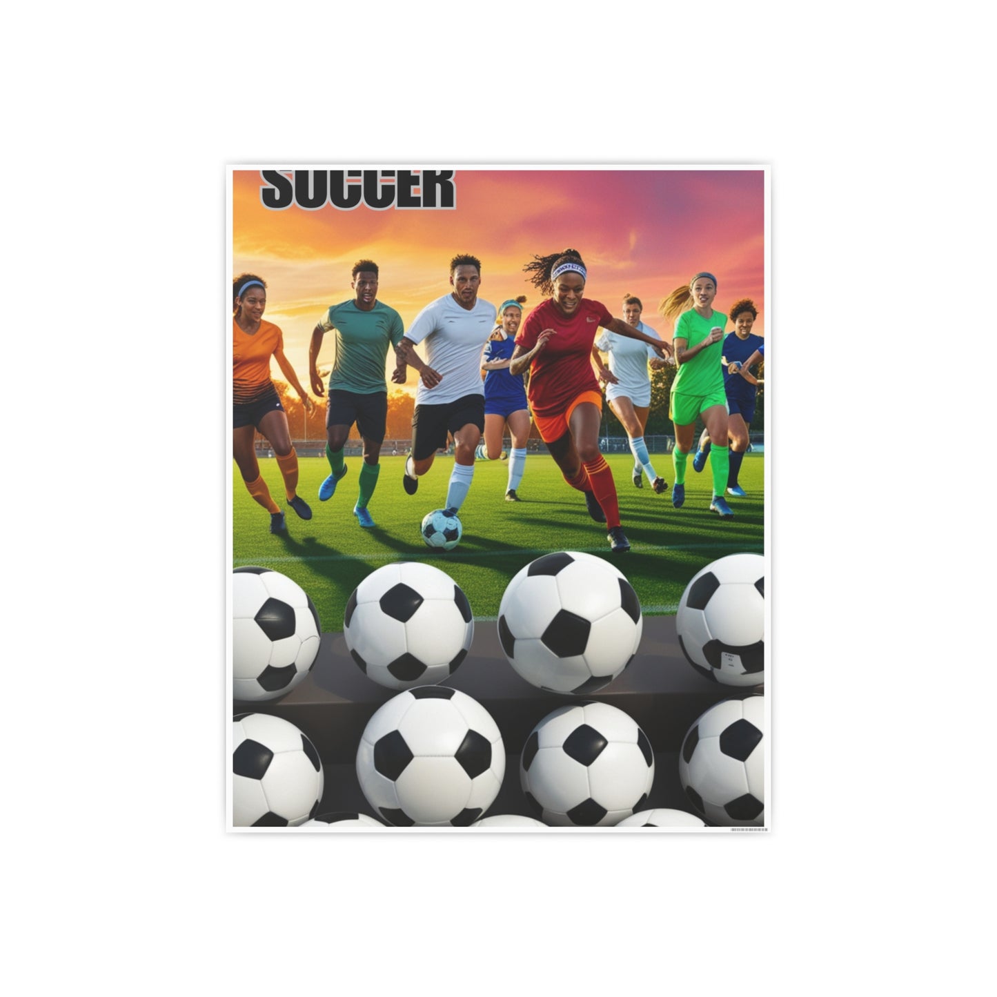 Soccer 2 (AI created) / Photo Art Paper Posters