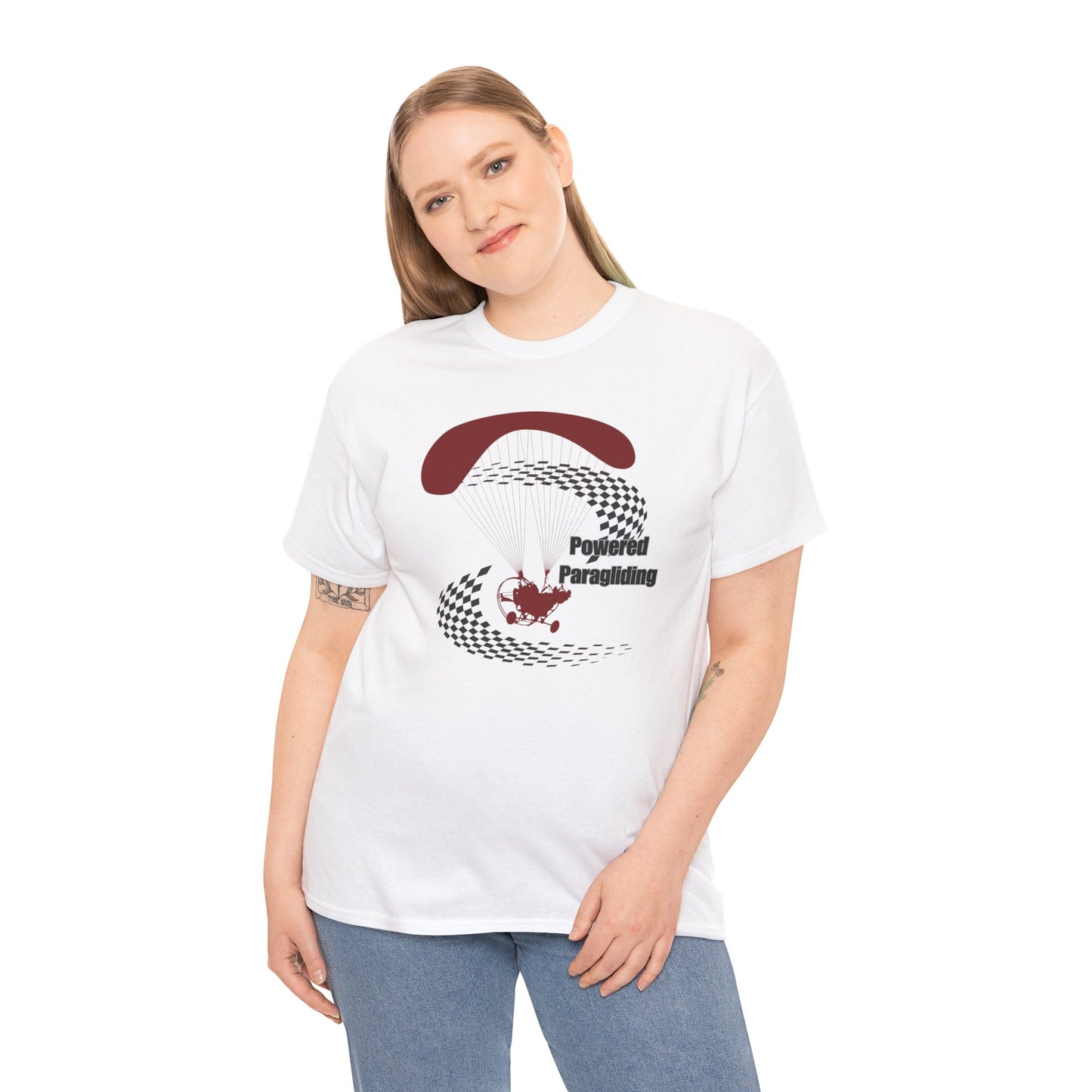 Powered Paragliding Unisex Heavy Cotton Tee