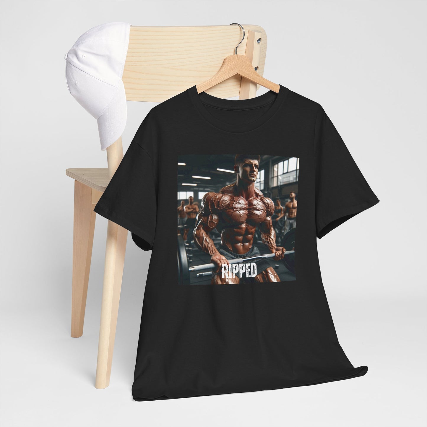 "Ripped" bodybuilding design Unisex Heavy Cotton Tee