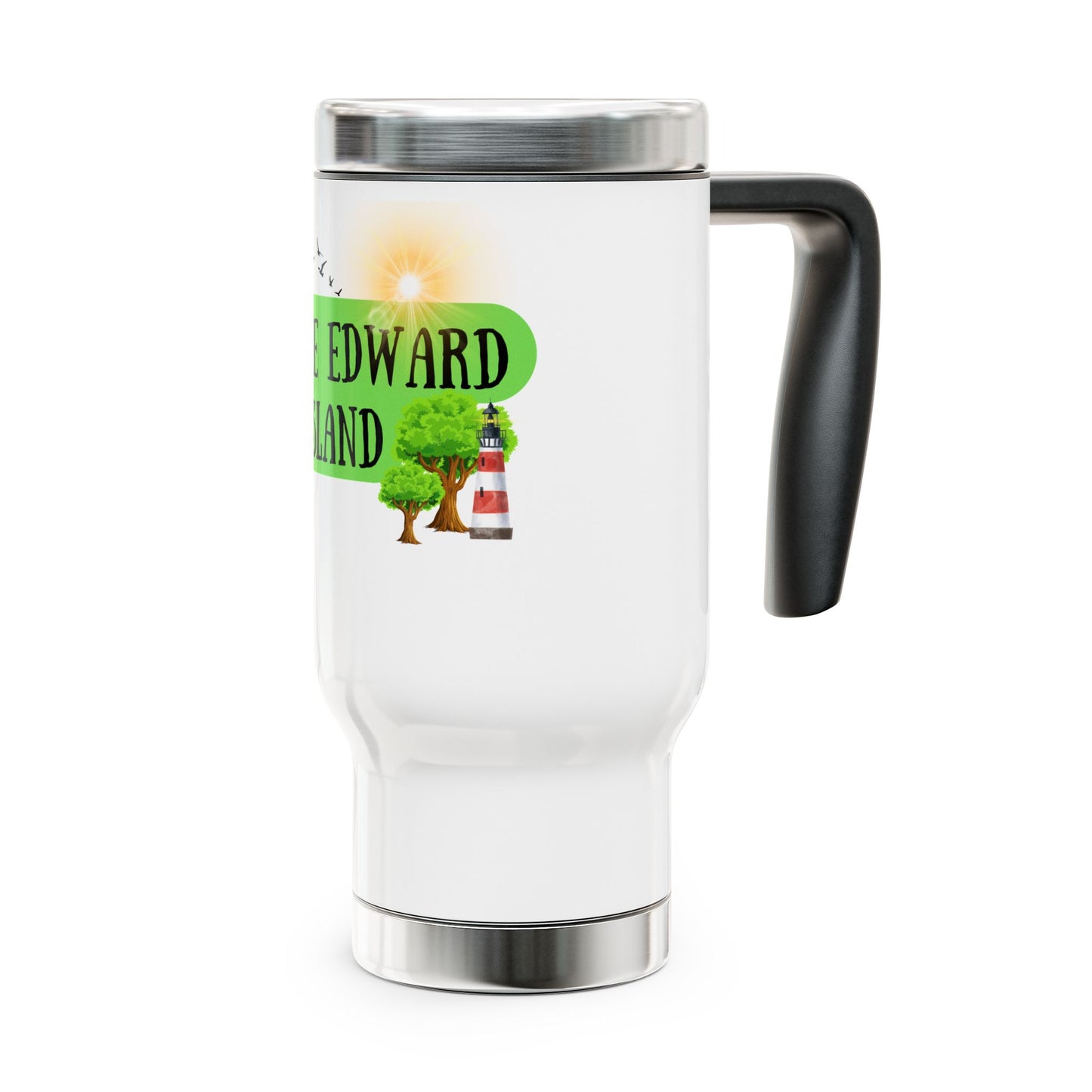 Prince Edward Island / Stainless Steel Travel Mug with Handle, 14oz