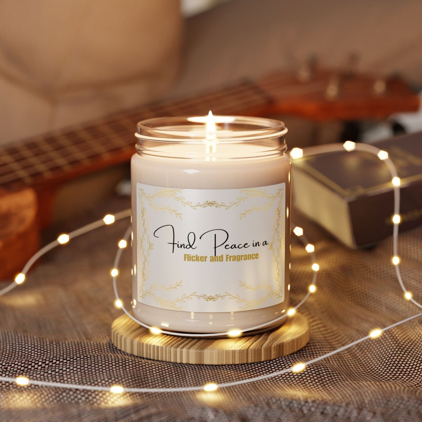 Find Peace in a Flicker and Fragrance / Scented Soy Candle, 9oz