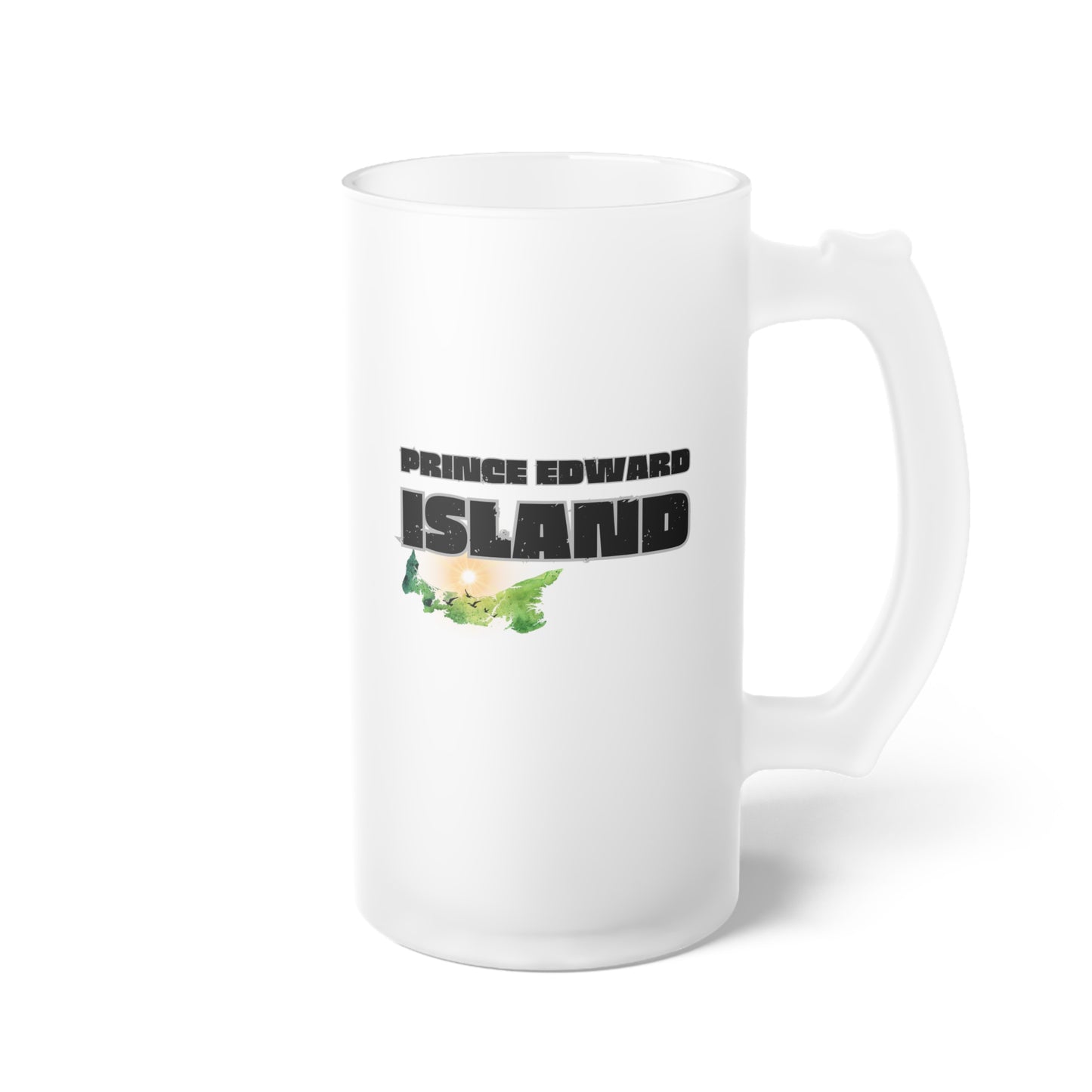 Prince Edward Island / Frosted Glass Beer Mug 16 oz