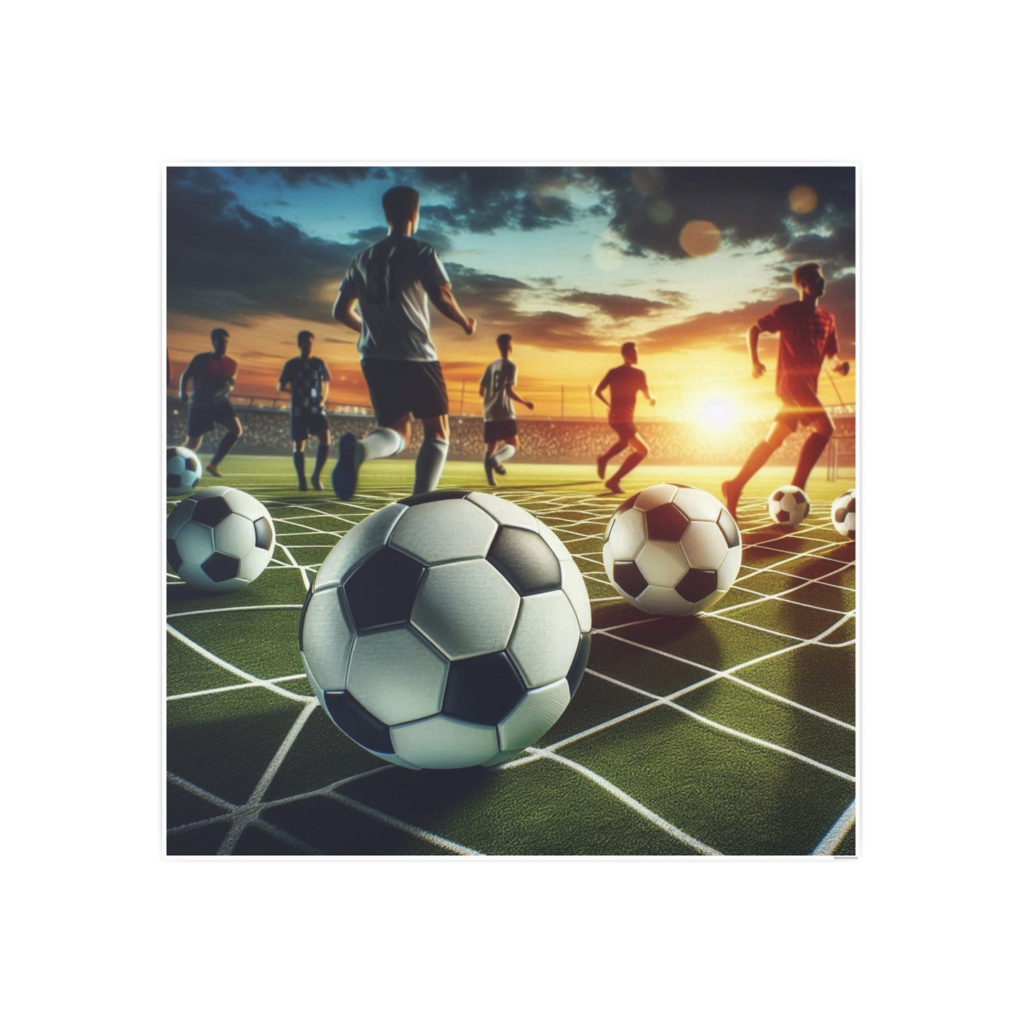 Soccer 3 (AI created) / Photo Art Paper Posters