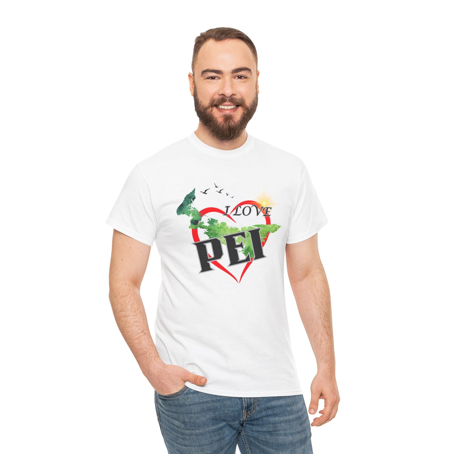I Love PEI / Canada Unisex Heavy Cotton Tee