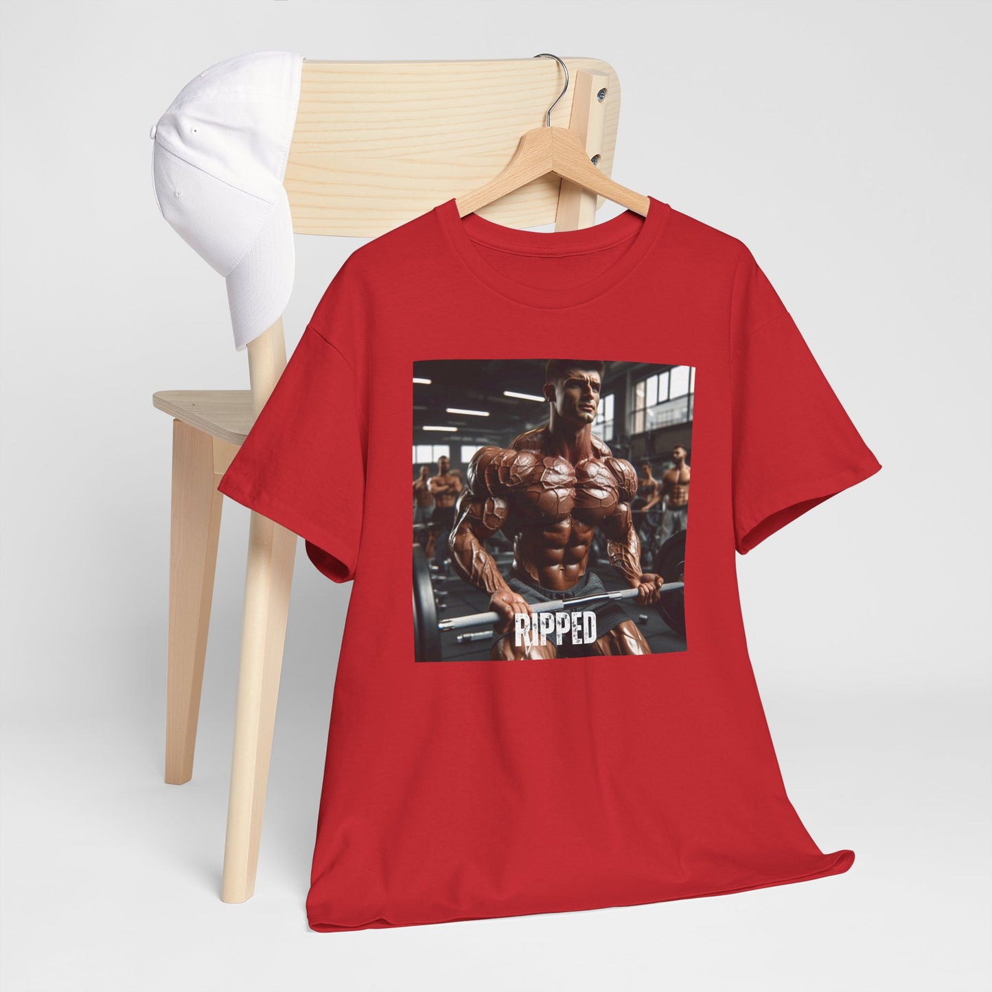 "Ripped" bodybuilding design Unisex Heavy Cotton Tee