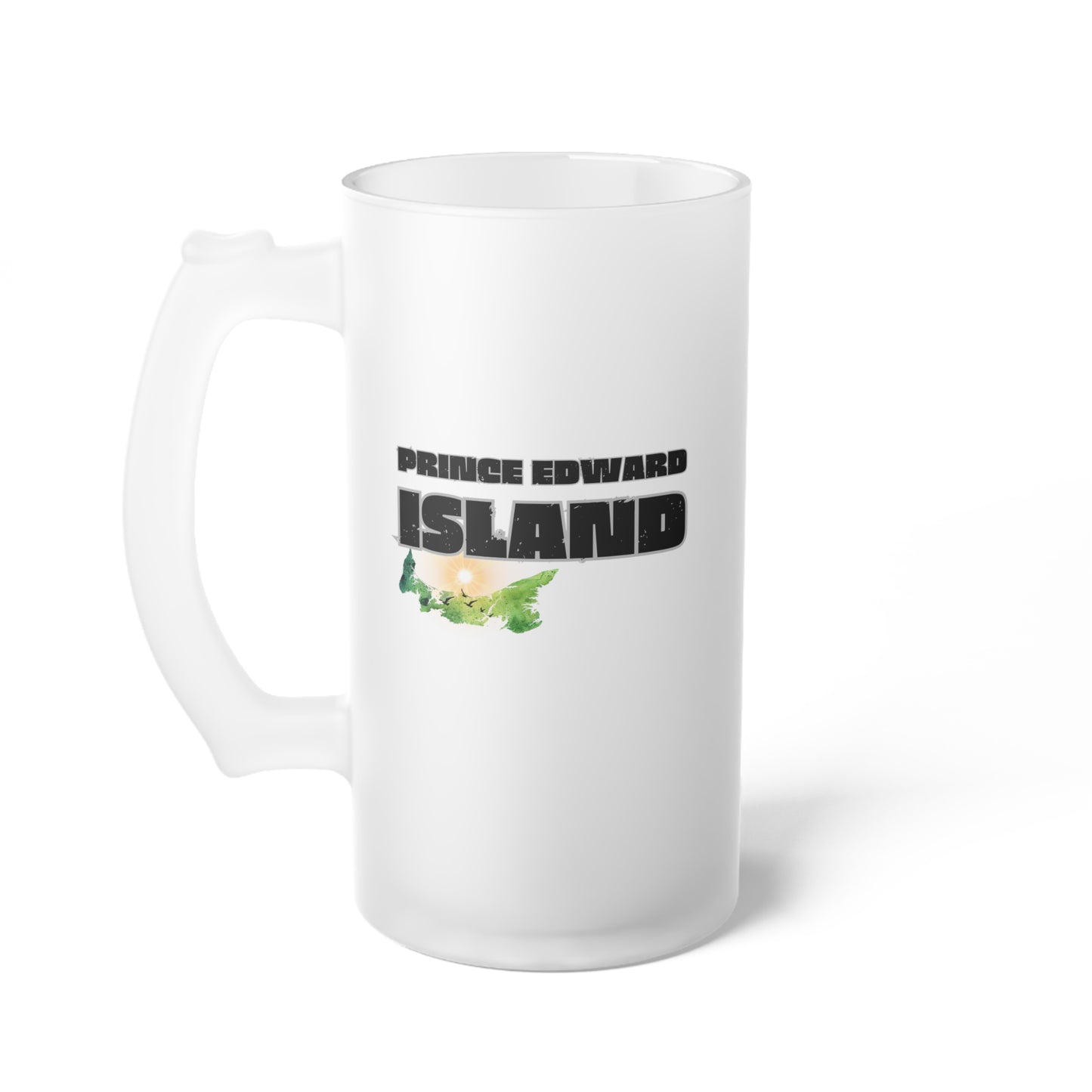 Prince Edward Island / Frosted Glass Beer Mug 16 oz